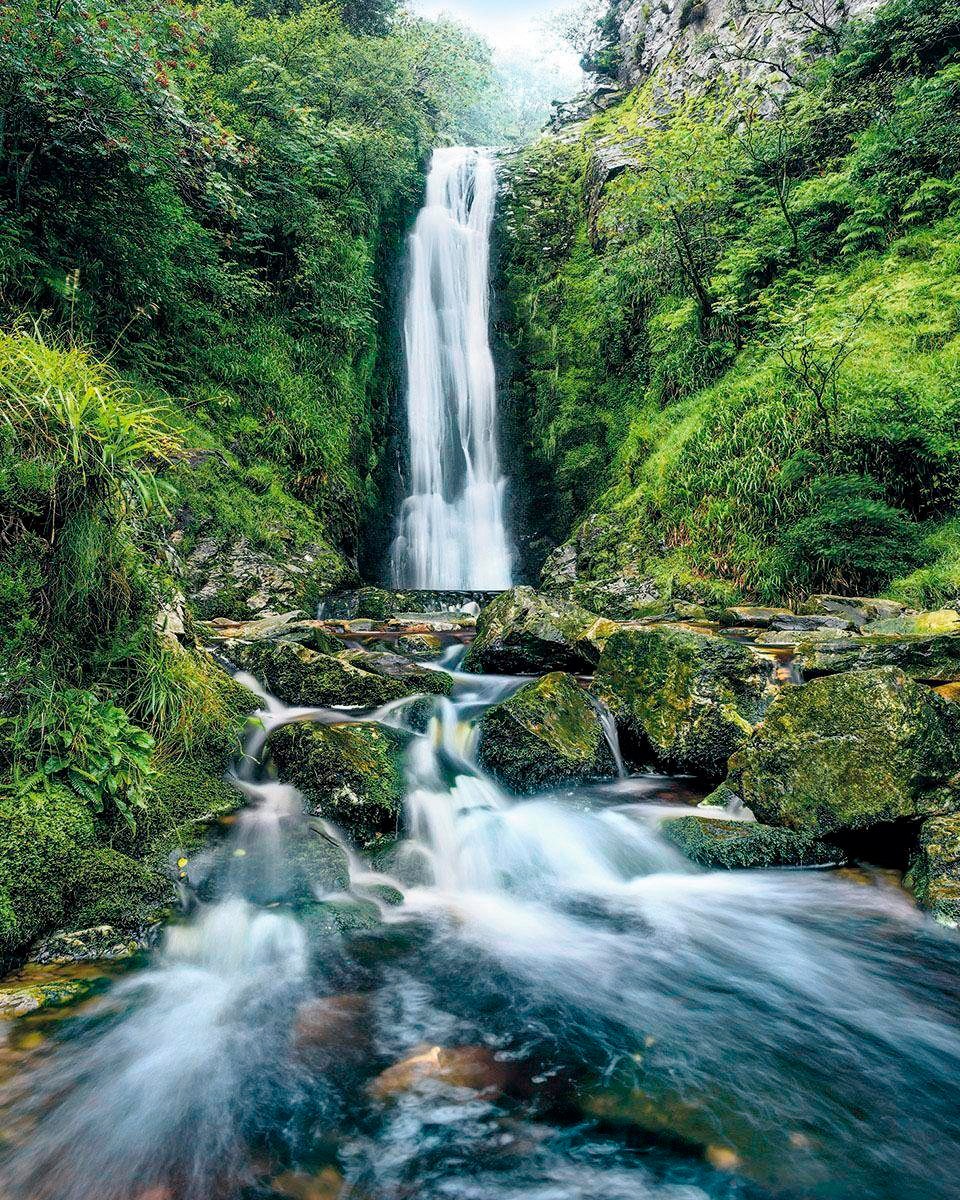 Komar Vliestapete "Digitaldruck Vlies - Glenevin Falls - Größe 200 x 250 cm", bedruckt, Wohnzimmer, Schlafzimmer