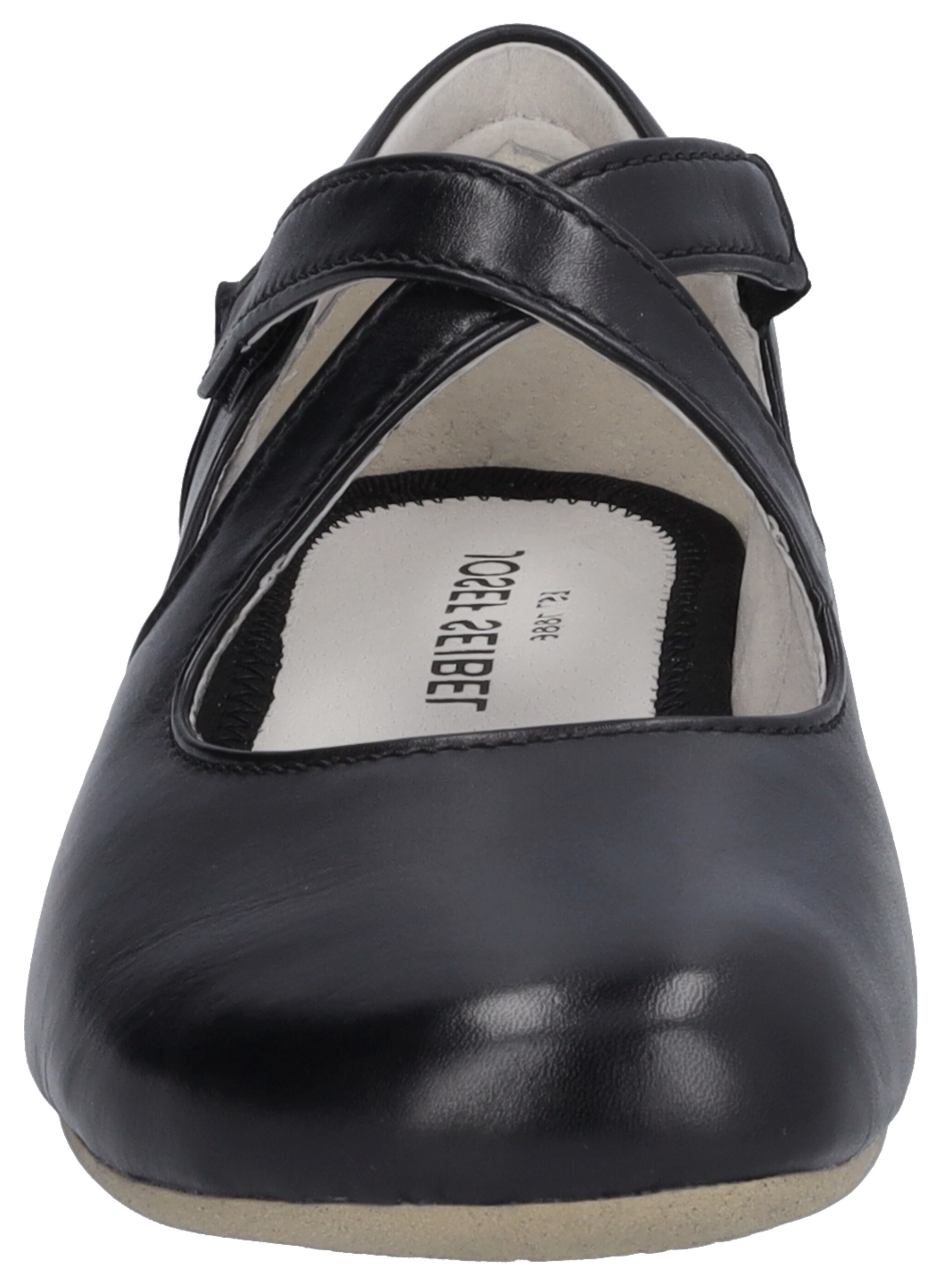 Riemchenballerina JOSEF SEIBEL "Fiona 72", Damen, Gr. 38, schwarz, Leder, Schuhe Riemchenballerina, Spangenschuh, Halbschuh, Festtagsschuh mit Klettverschluss 3
