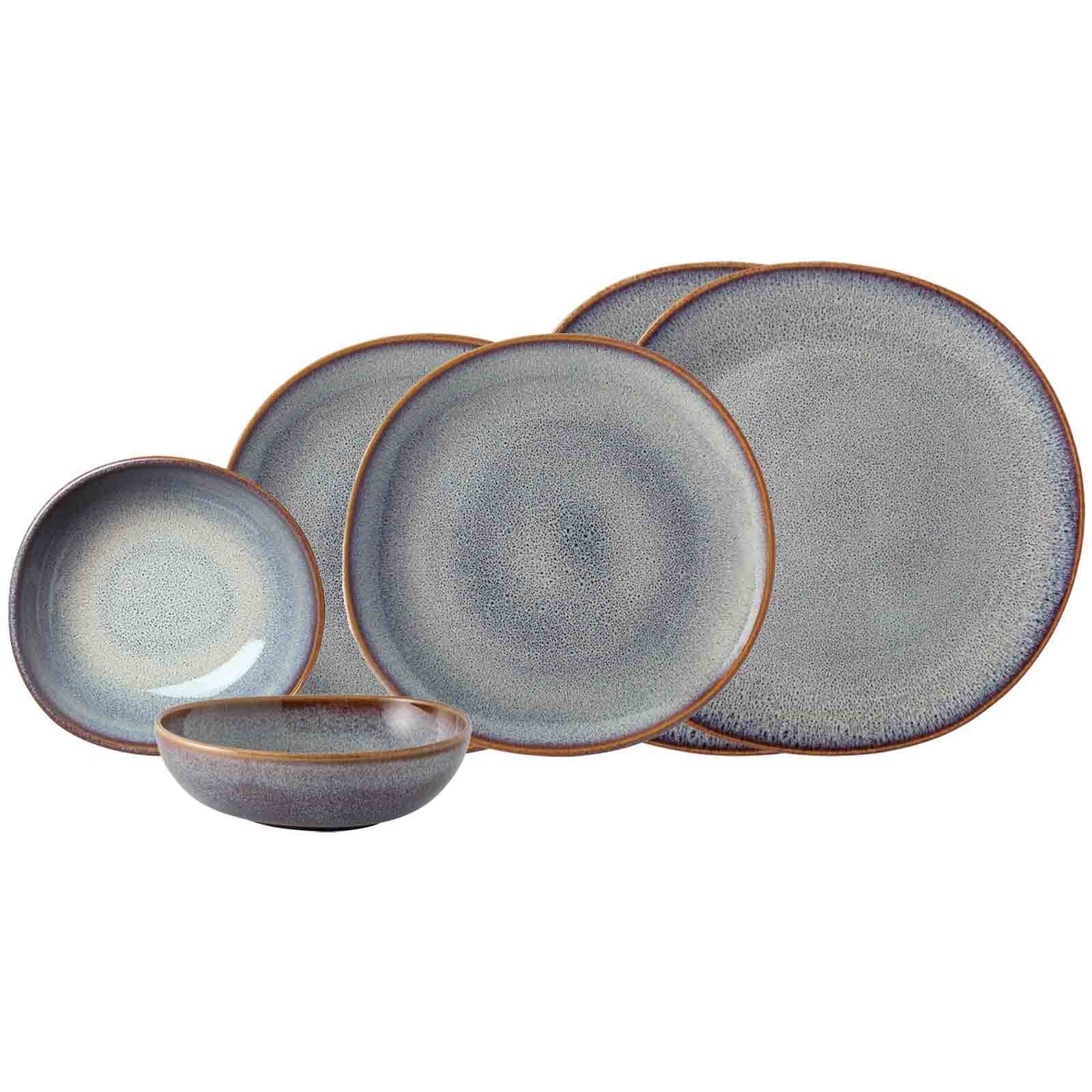 like. by Villeroy & Boch Geschirr-Set "Basic-Set Lave 6er Set" Spülmaschinengeeignet, Mikrowellenfest