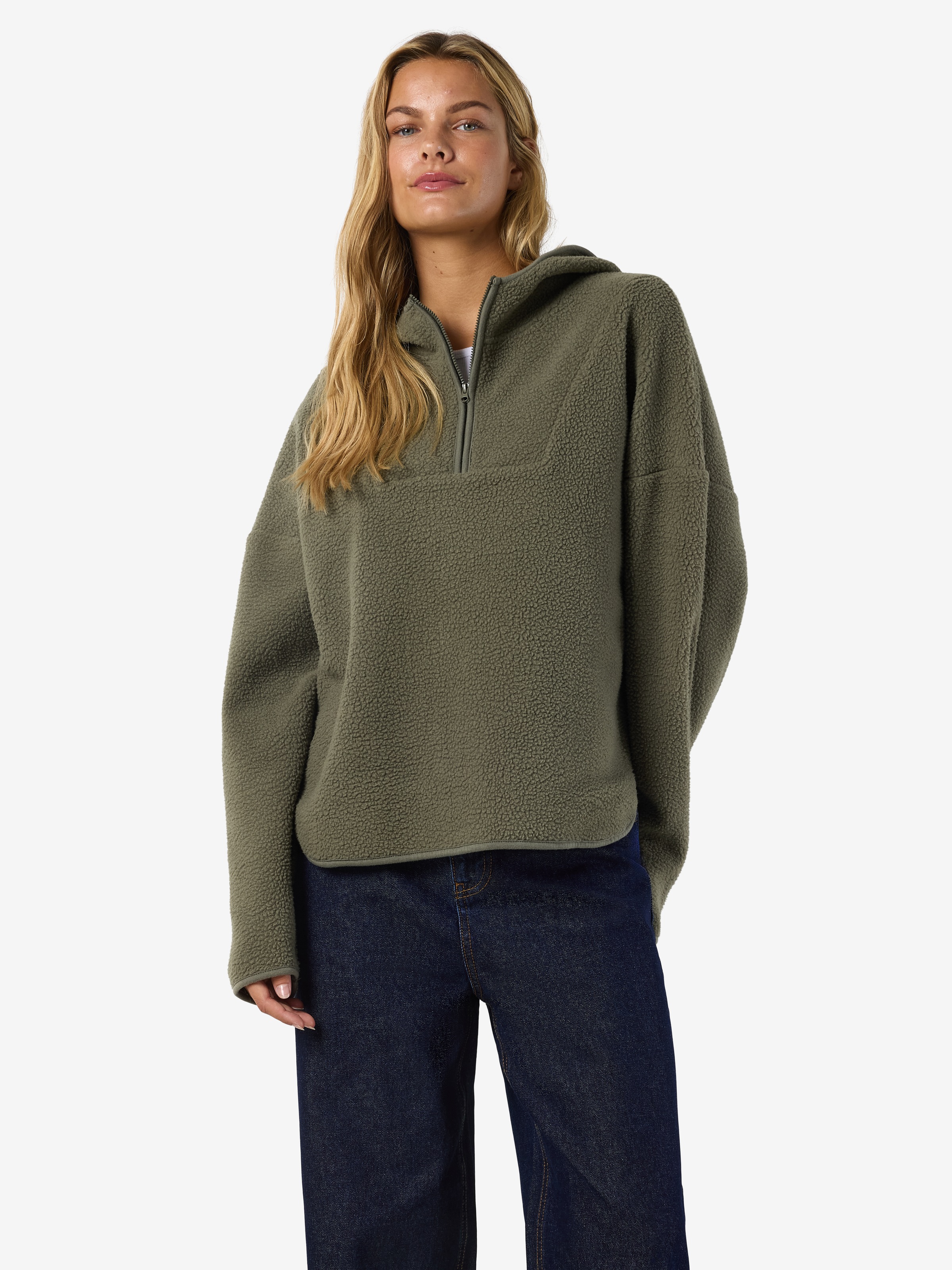 Noisy may Fleecepullover "NMCOZY L/S HALFWAY ZIP SWEATER JRS NOOS", Polyest günstig online kaufen