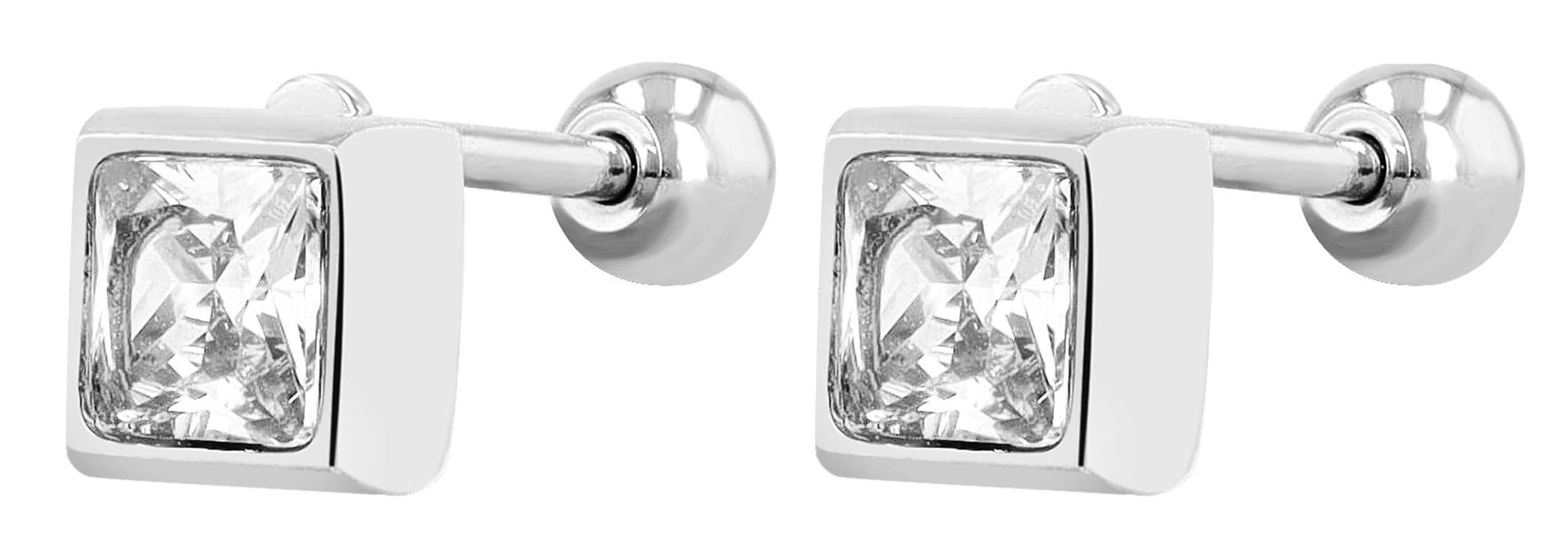 Adelia´s Paar Ohrhänger "Damen Ohrringe – Ohrstecker aus Edelstahl mit Zirk günstig online kaufen