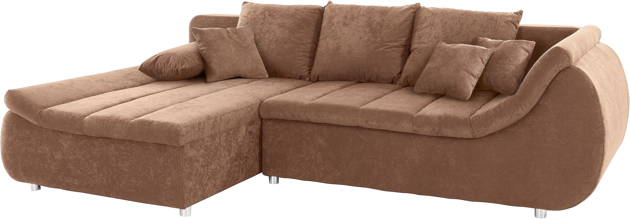 Thumbnail - Home affaire Ecksofa "Imola, elegant und modern, aktuelle Steppung im Sitz, bequem, L-Form" frei im Raum stellbar, wahlw...