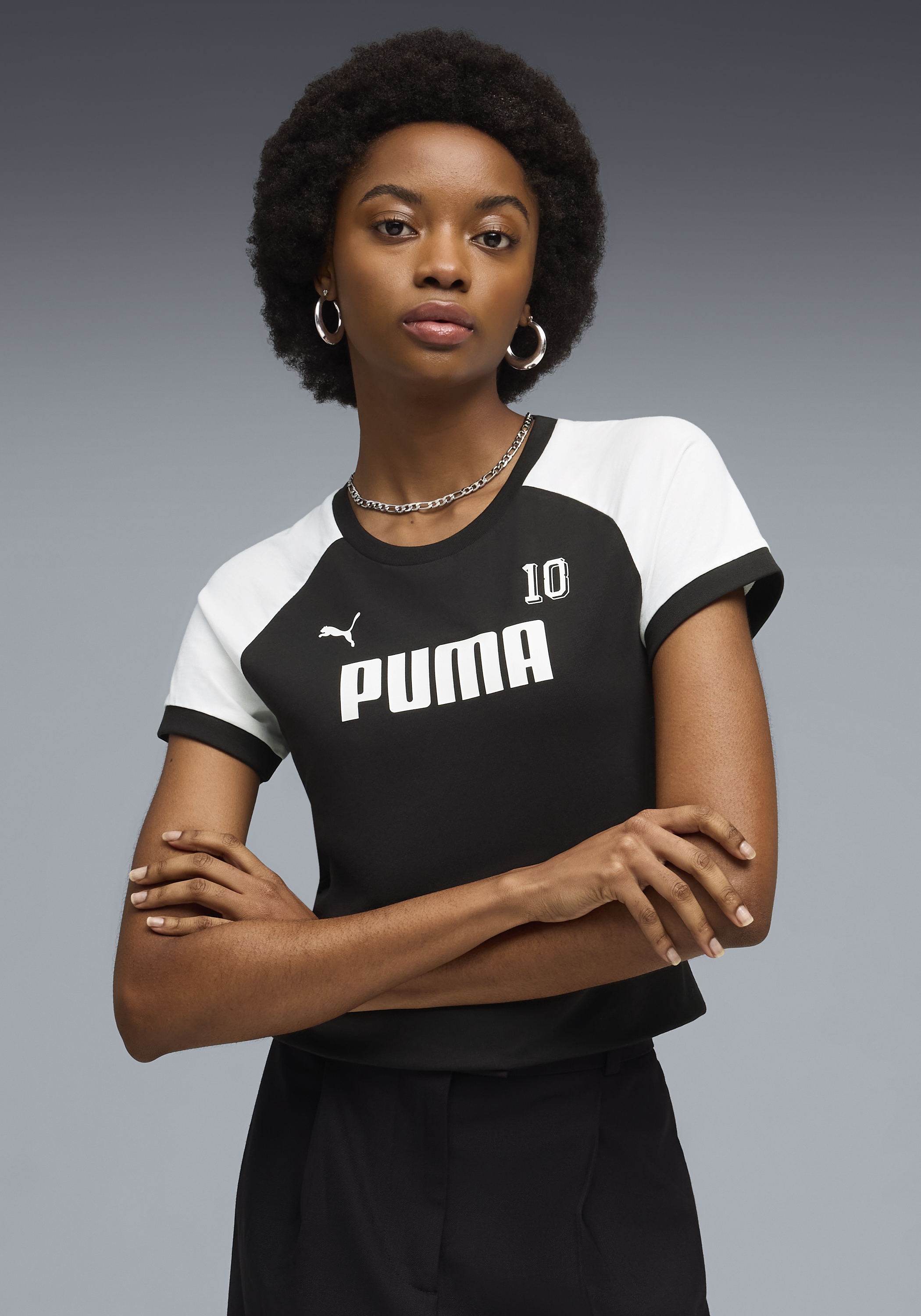 PUMA T-Shirt "SPORT RINGERTEE" Slim Fit Passform, Rundhalsausschnitt, Kurza günstig online kaufen