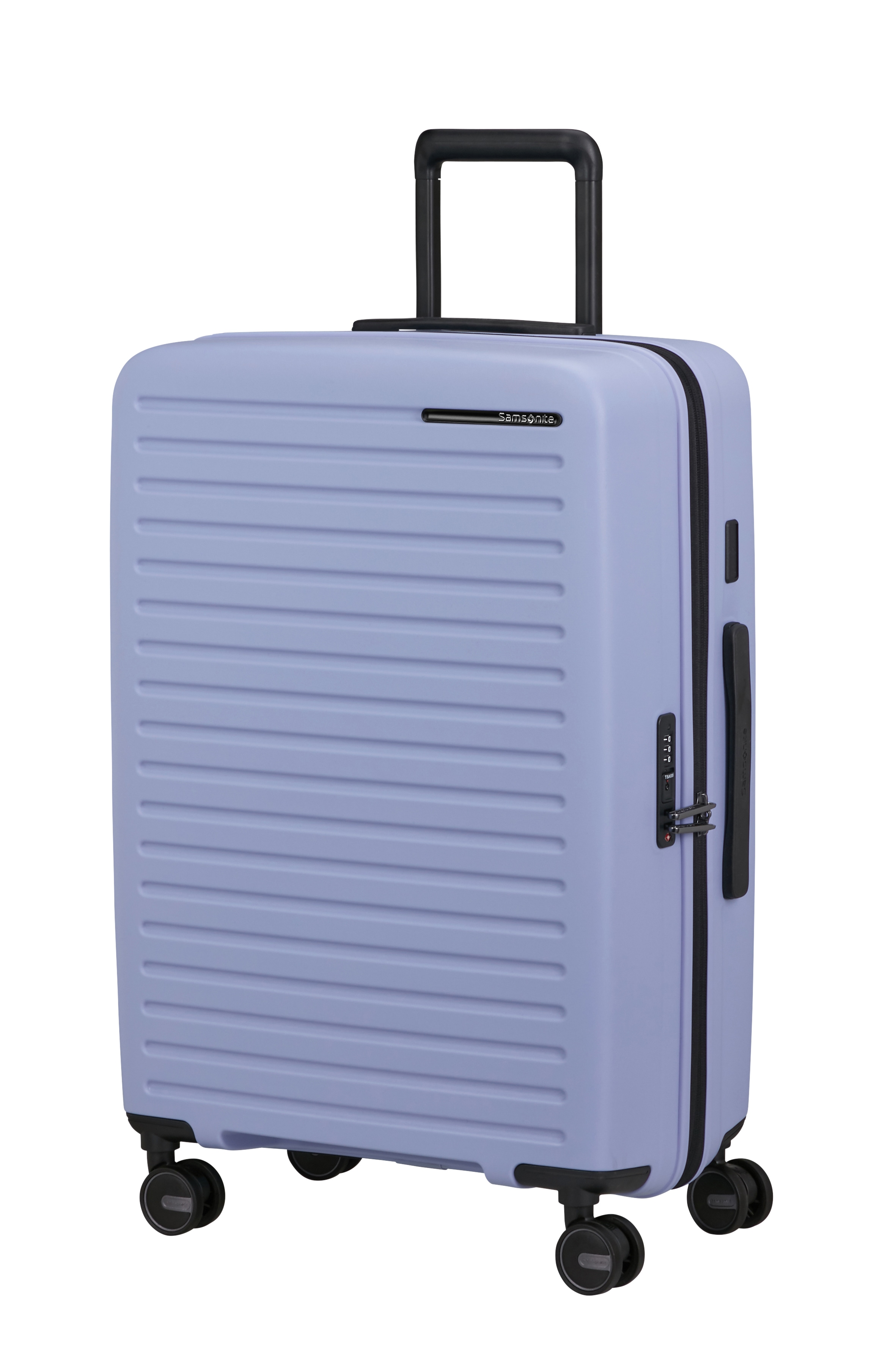 Samsonite Hartschalen-Trolley "RESTACKD" 71 l 4 Rollen mit fester Trennwand und verstellbaren Packgurten