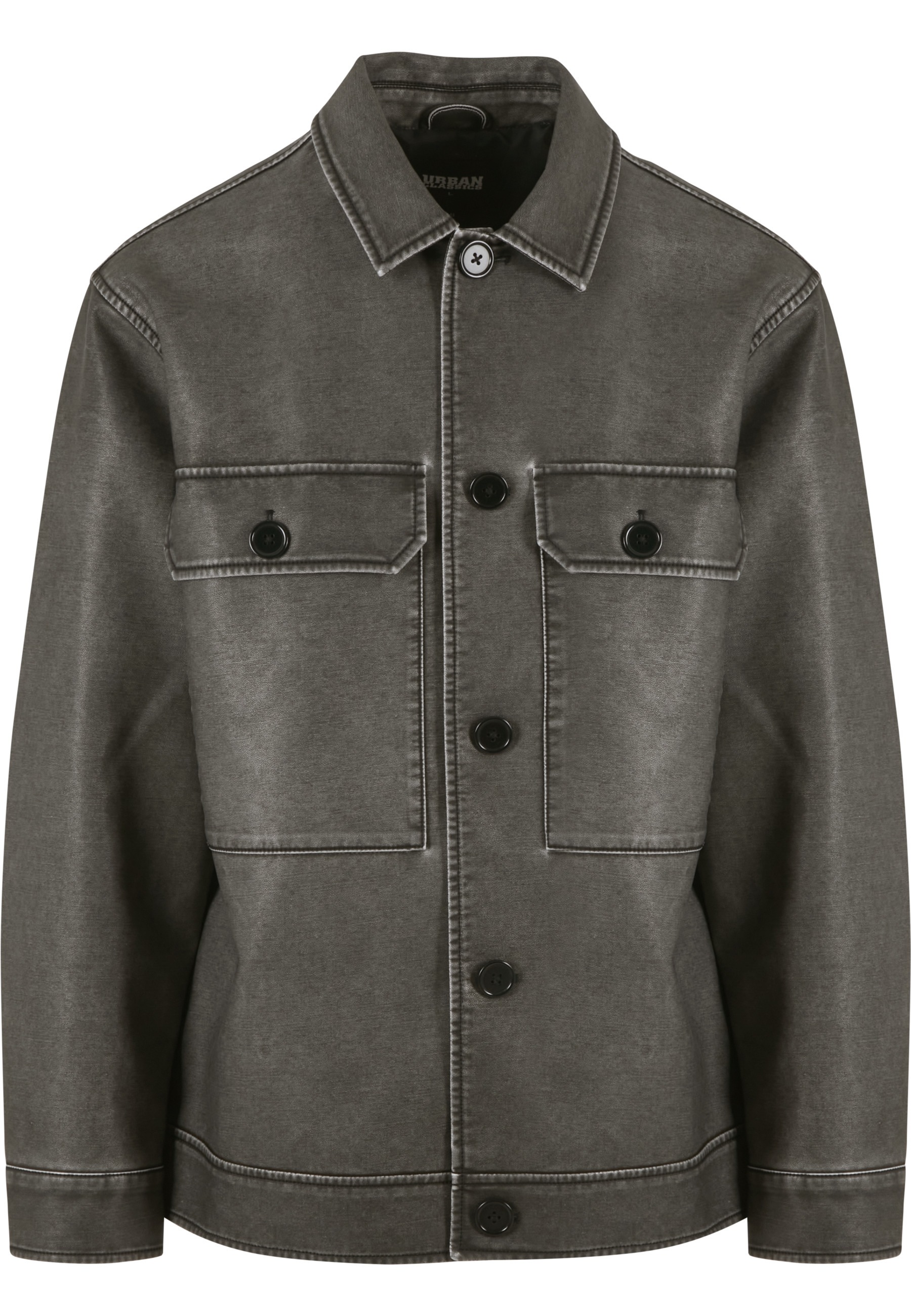 URBAN CLASSICS Lederjacke "Urban Classics Vintage Jacket" 1 Stk. tlg. ohne Kapuze