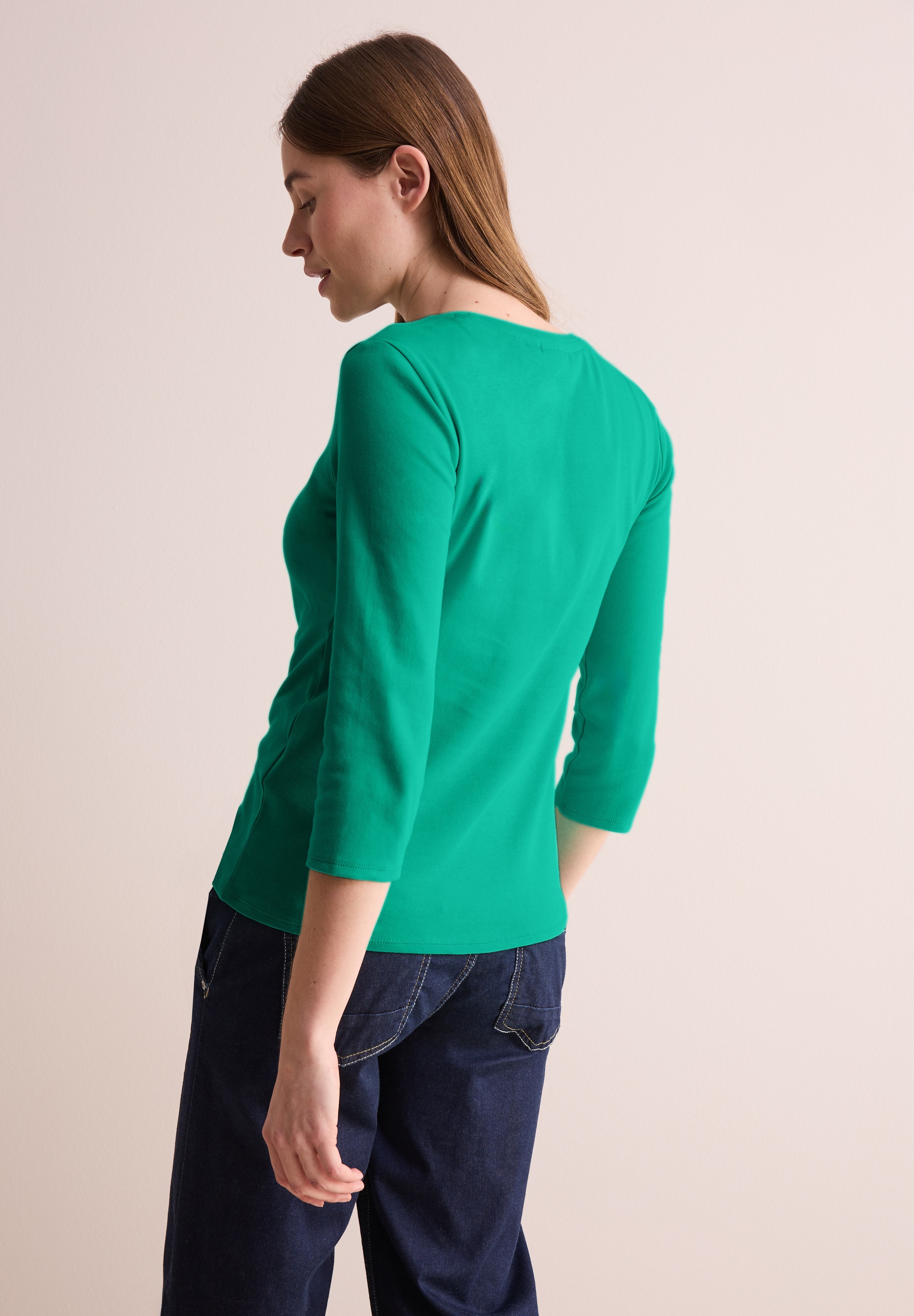 Cecil 3/4-Arm-Shirt, aus reiner Baumwolle