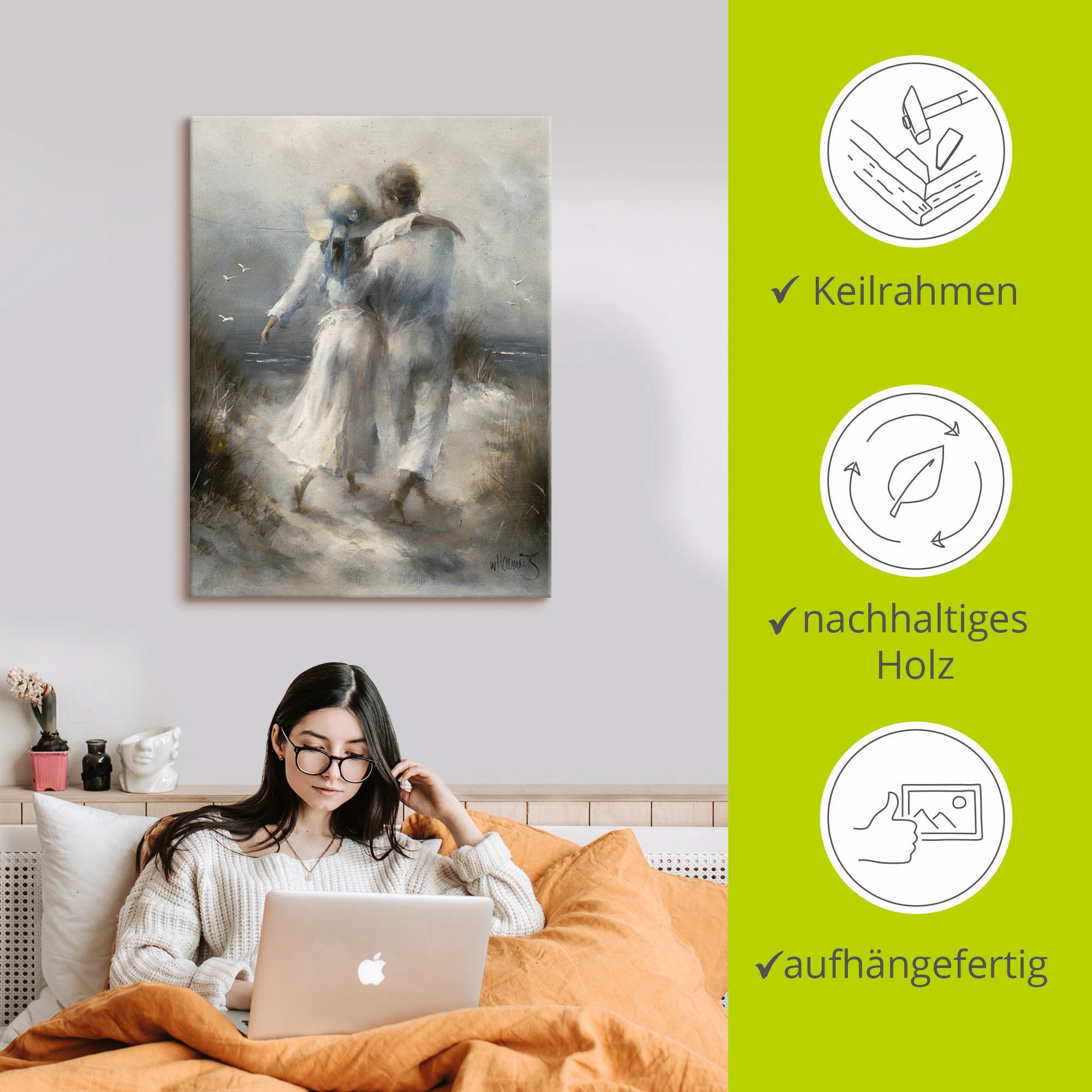 Artland Wandbild »Romantik«, Paar, (1 St.), als Leinwandbild, Poster, Wandaufkleber in verschied. Größen
