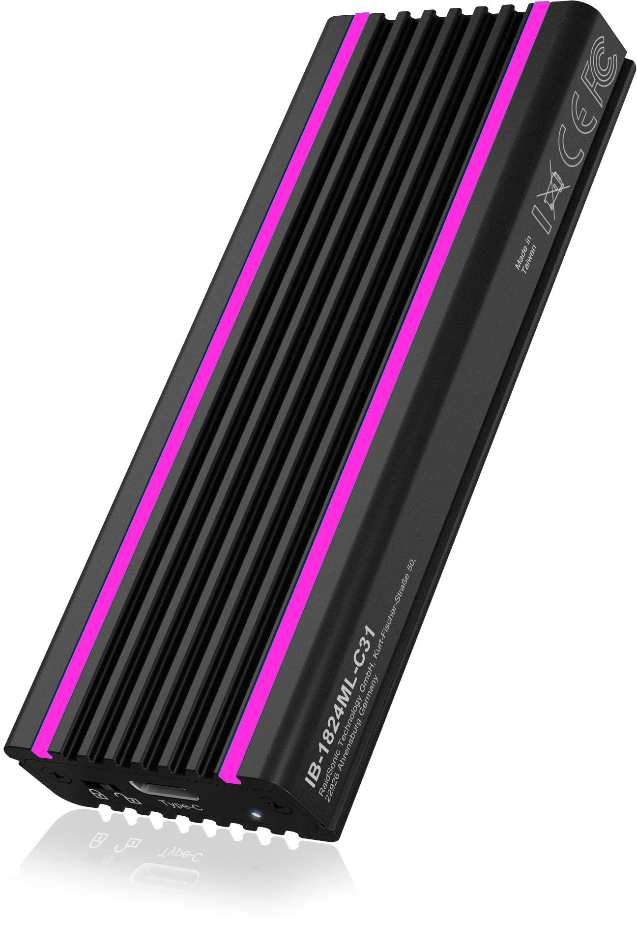 Festplatten-Gehäuse »Externes Type-C Gehäuse M.2 NVME SSD RGB«