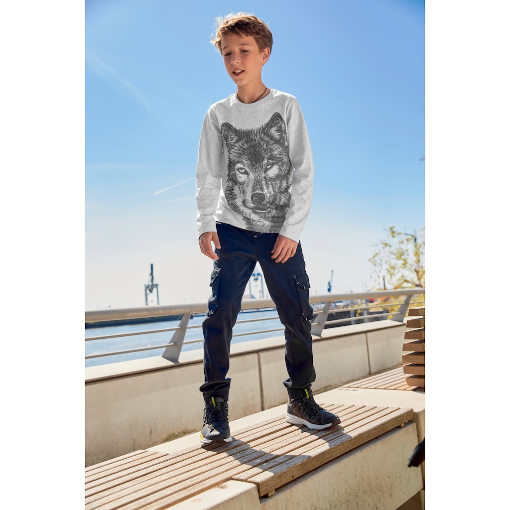 KIDSWORLD Langarmshirt »Wolf«