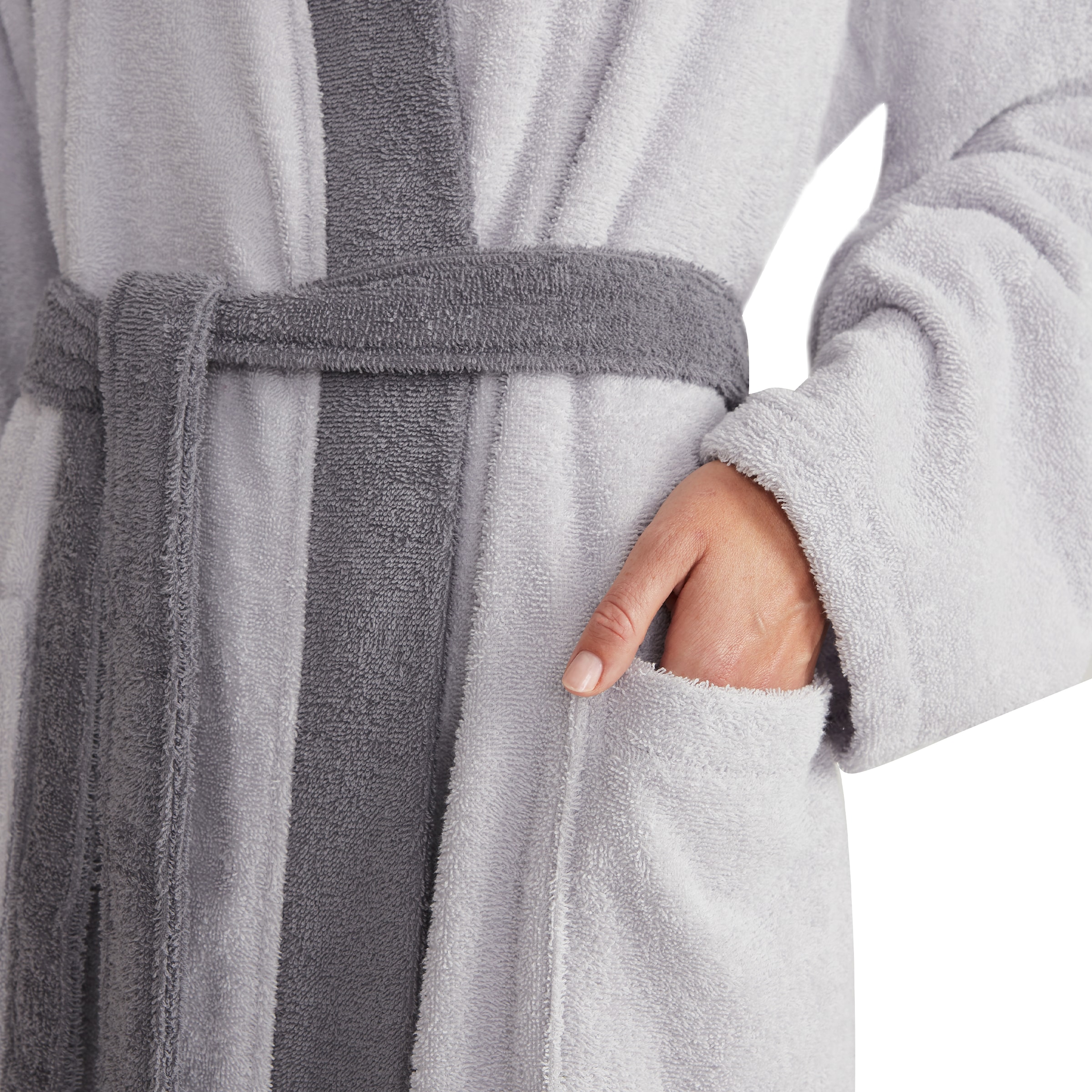 Möve Unisex-Bademantel »Superwuschel Kimono mit Blende«, (1 St.), ideal für Sauna & Spa, Hotelbademantel