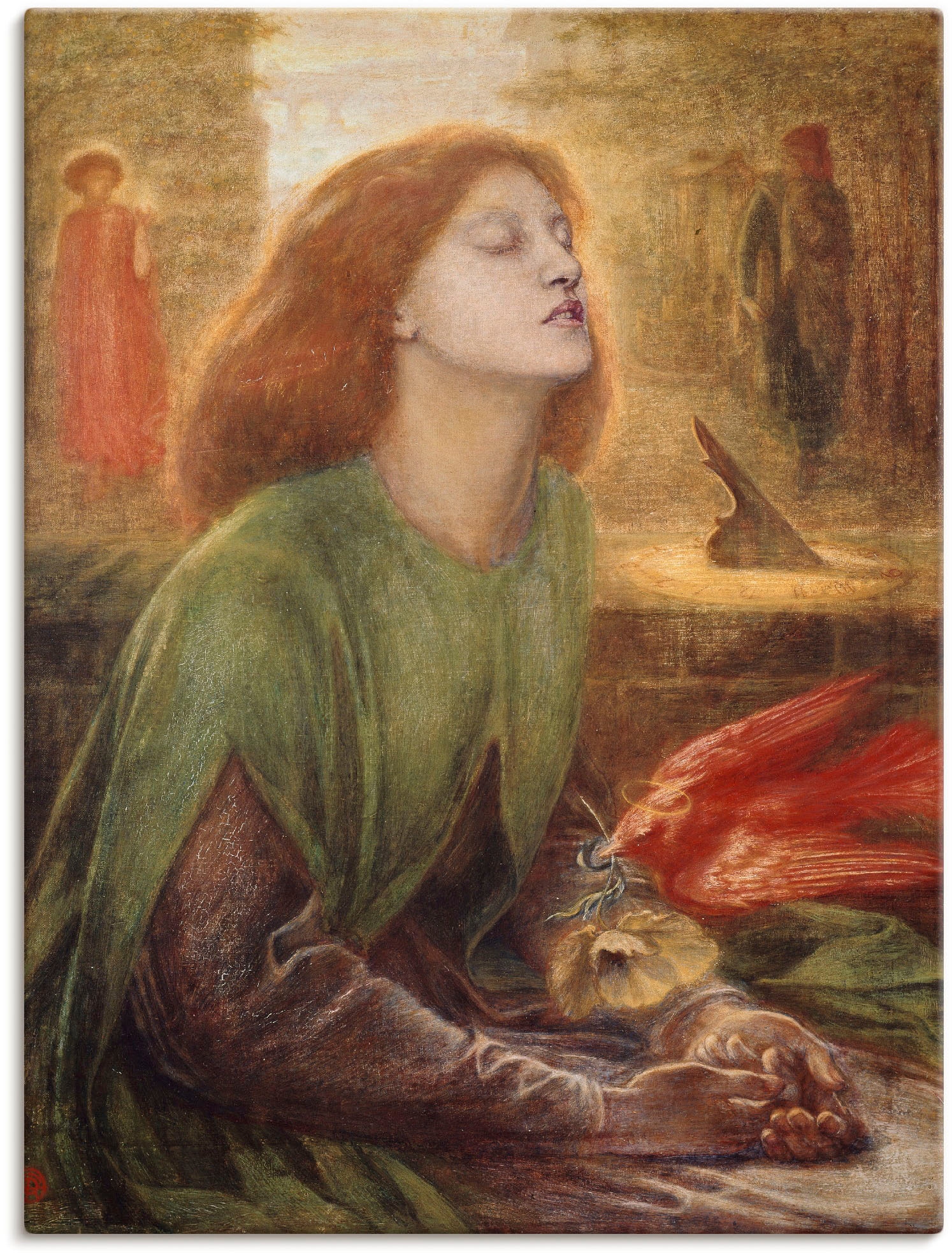 Artland Leinwandbild "Die betende Beatrice. 1863.", Frau, (1 St.), auf Keilrahmen gespannt