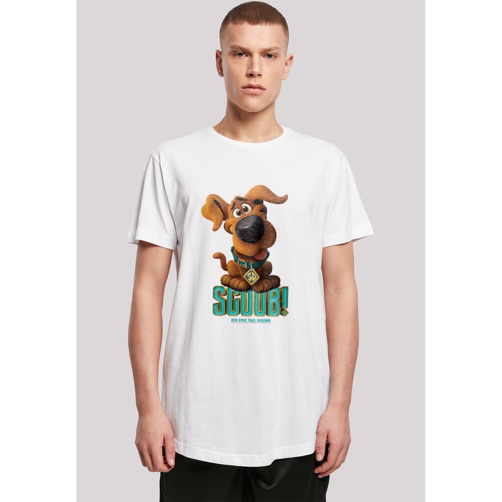 F4NT4STIC Kurzarmshirt »F4NT4STIC Herren Scooby Doo Puppy Scooby with Shaped Long Tee«, (1 tlg.)