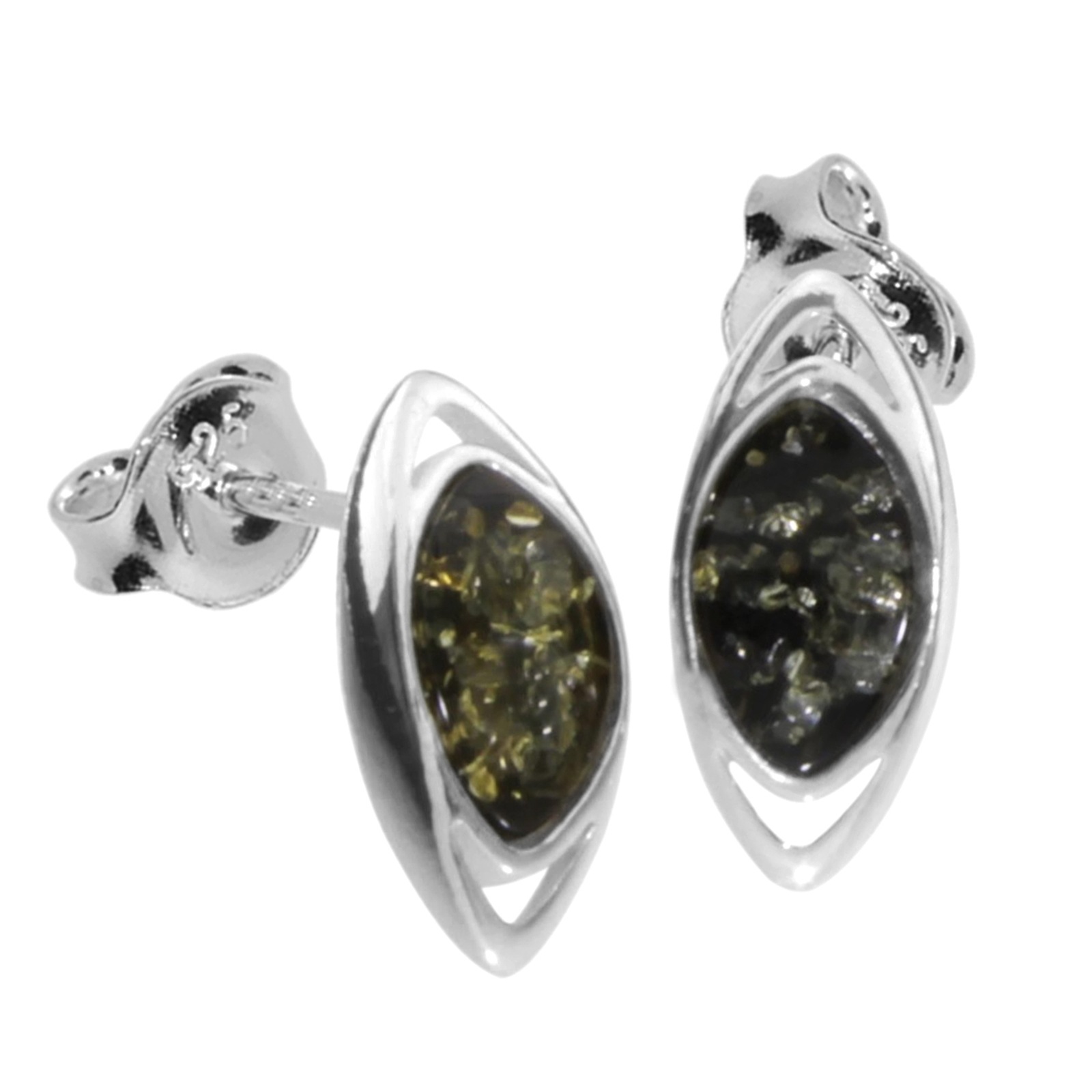 Paar Ohrstecker OSTSEE-SCHMUCK "Ostsee-Schmuck Ohrstecker Telia Ohrstecker Telia", weiß, Ohrringe, Damen, 13 x 6mm, Silber 925 (Sterlingsilber)