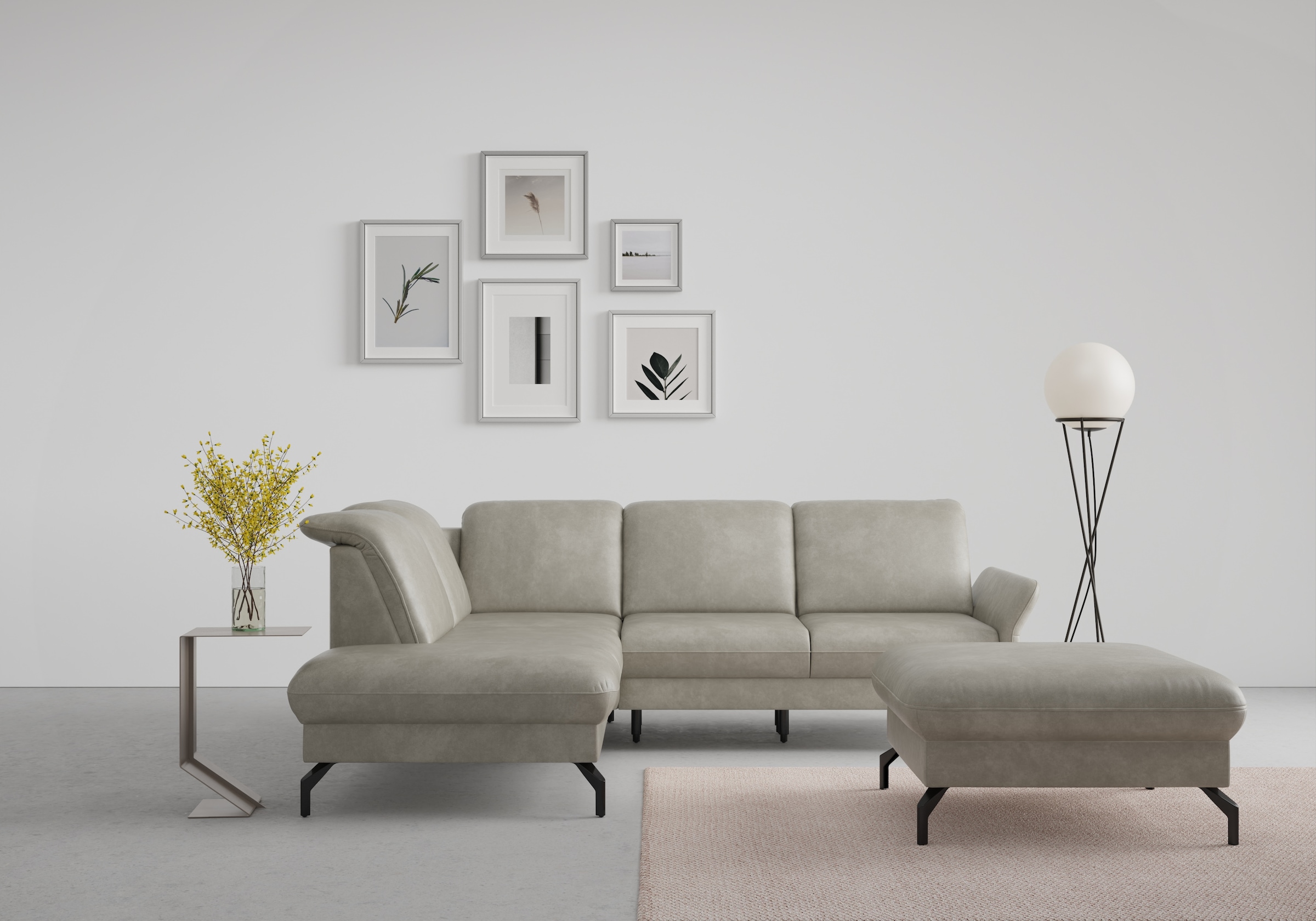 sit&more Ecksofa "Fashion L-Form" wahlweise mit Kopfteilverstellung und Vorziehsitz, motorisch