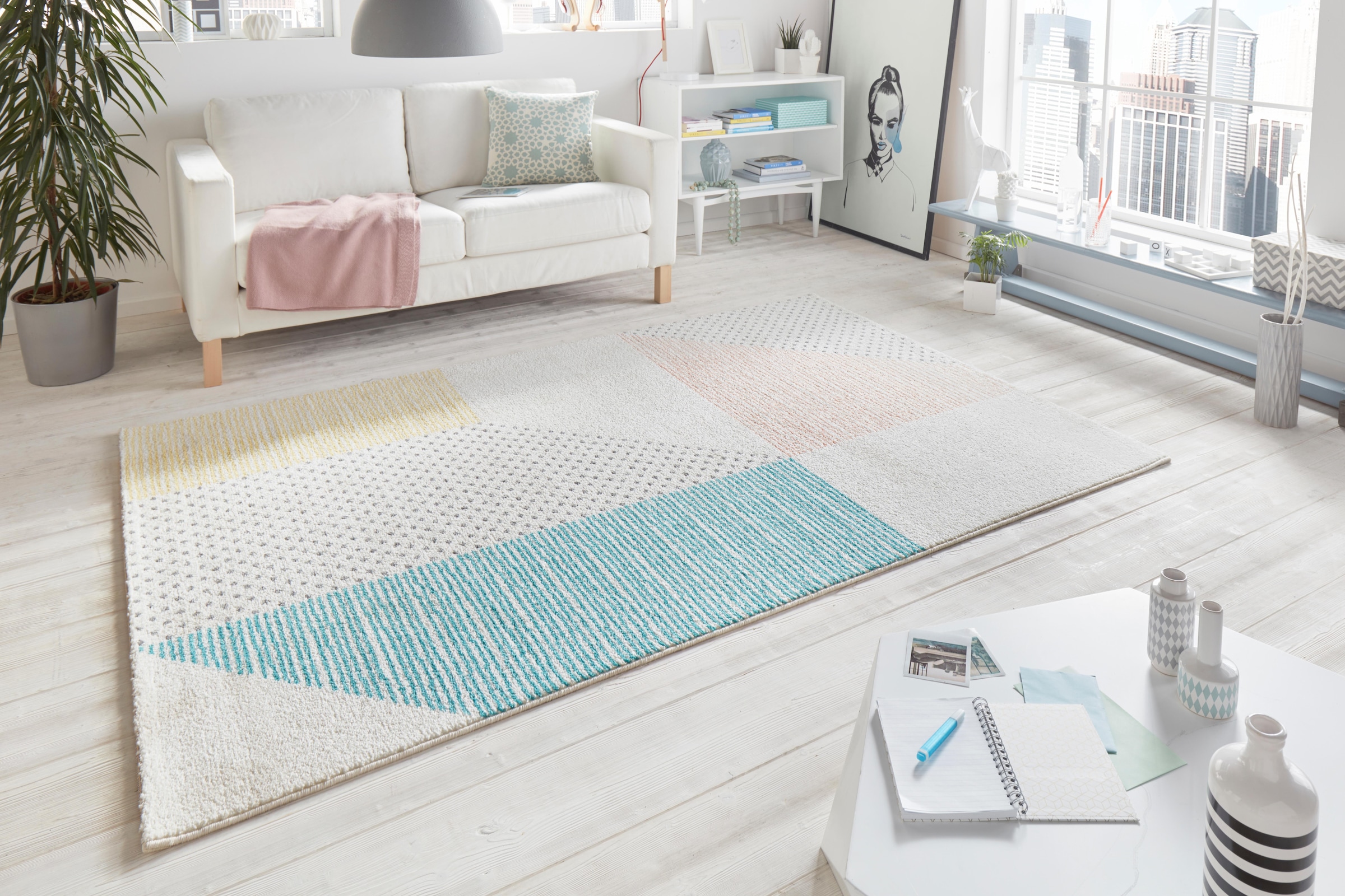 HANSE Home Teppich »Glaze«, rechteckig, Velours, Wohnzimmer