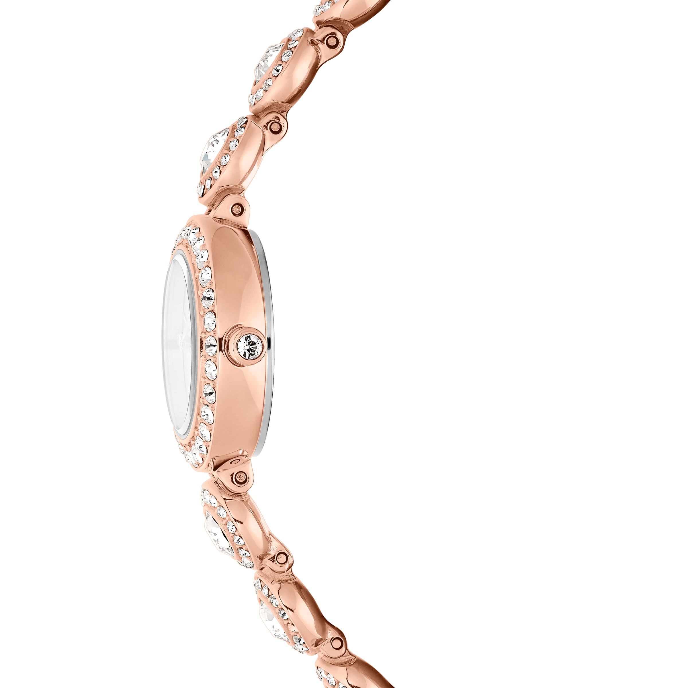 Swarovski Quarzuhr »UNA« Armbanduhr, Damenuhr, Edelstahlarmband, analog, Swarovski®-Kristalle