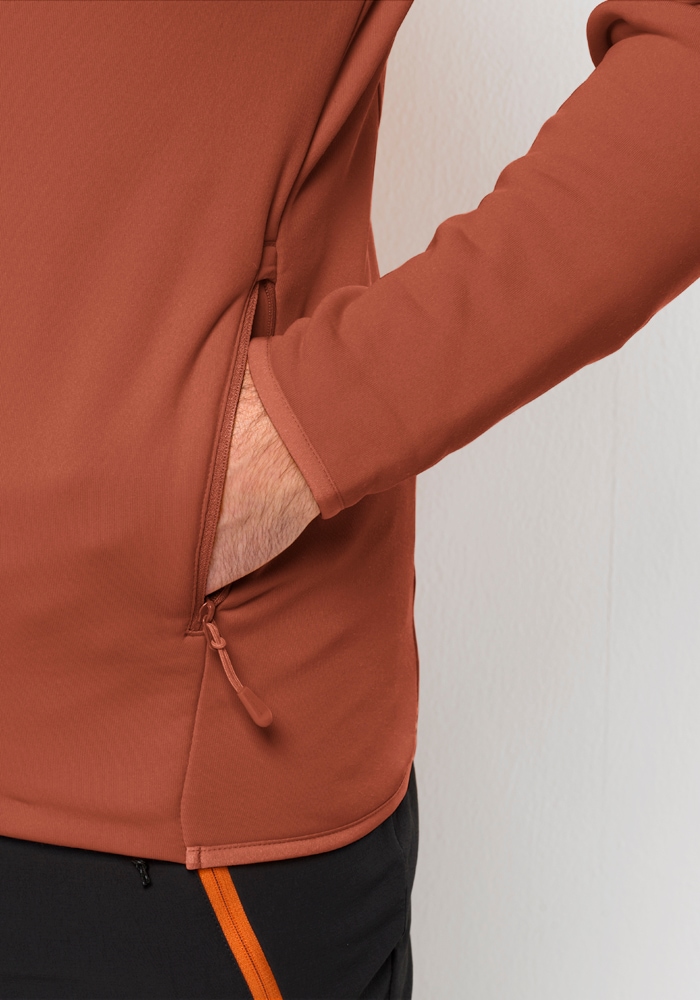 Jack Wolfskin Fleecejacke »BAISELBERG HOODED FZ M«, mit Kapuze