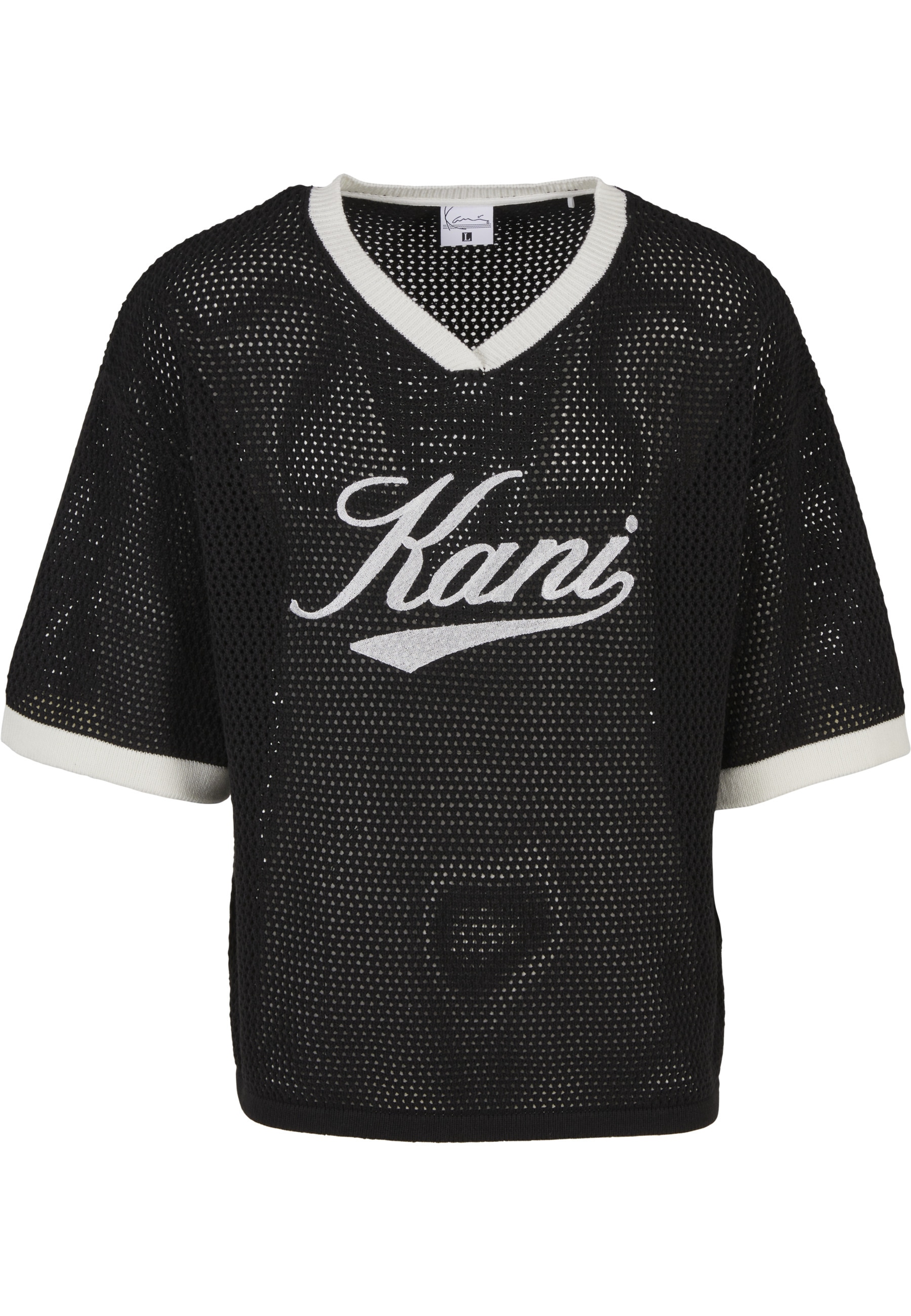 Karl Kani T-Shirt "Karl Kani Cursive Varsity Crochet Boxy T-Shirt" 1
