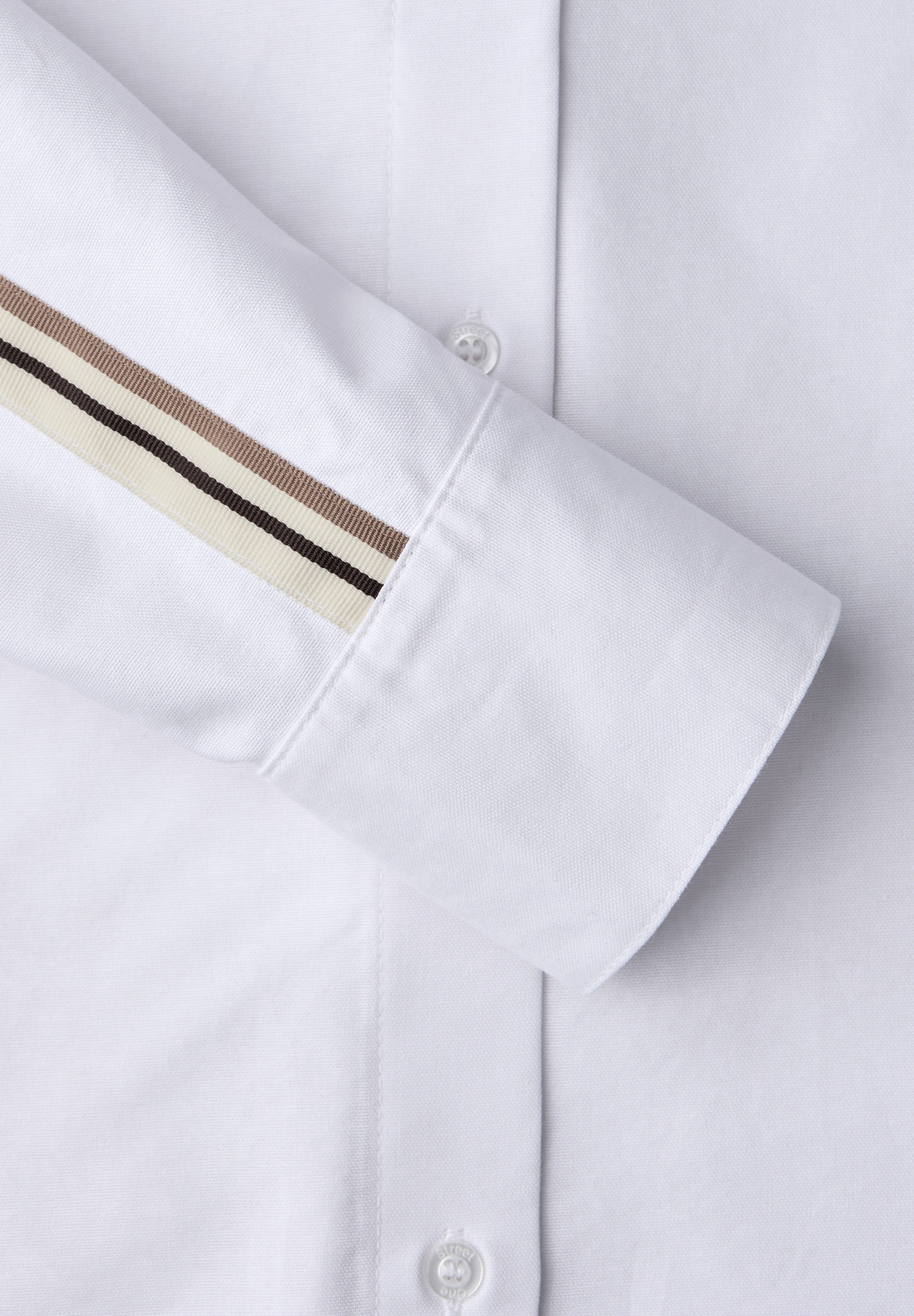 STREET ONE Langarmbluse aus reiner Baumwolle