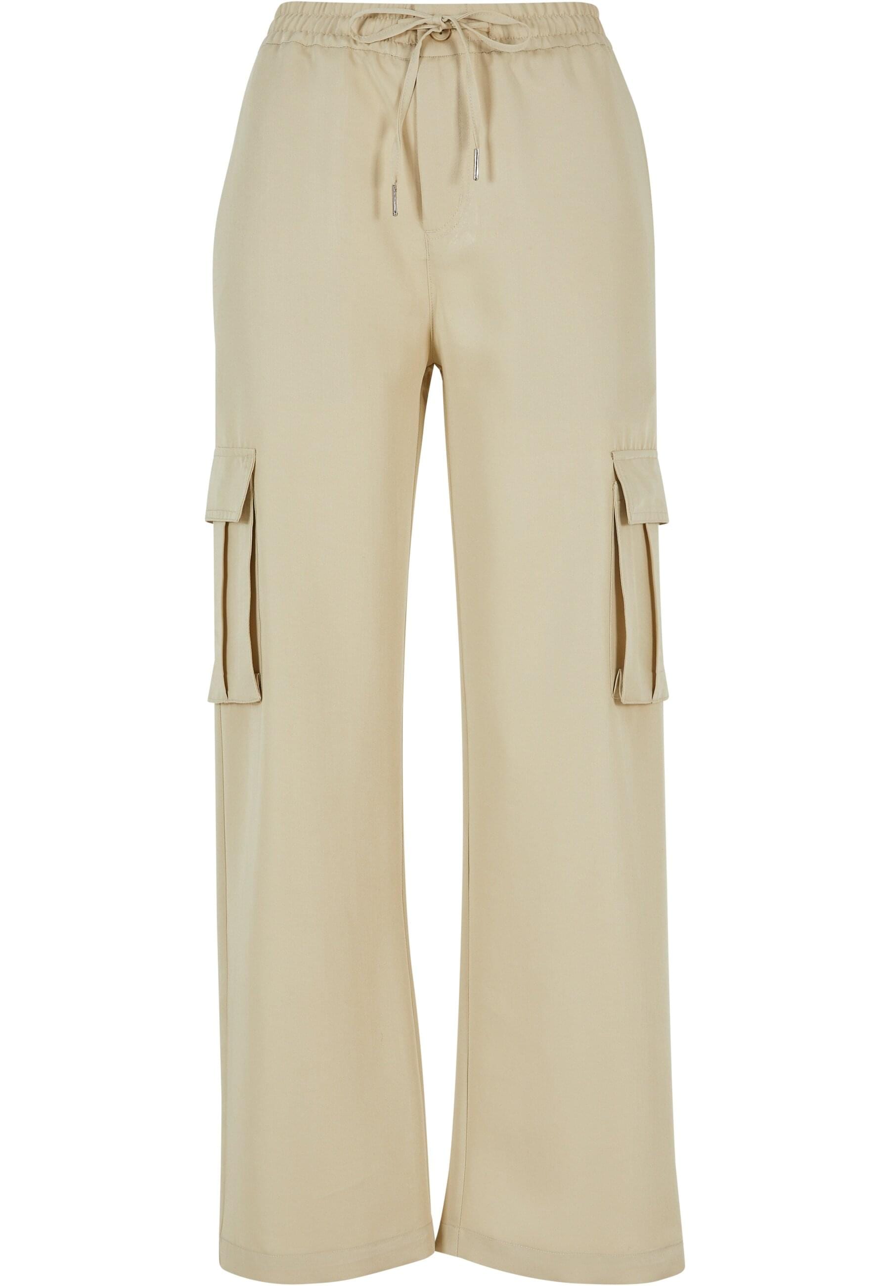 URBAN CLASSICS Stoffhose "Urban Classics Damen Ladies Vicose Straight Leg C günstig online kaufen
