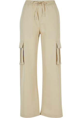 Stoffhose »Urban Classics Damen Ladies Vicose Straight Leg Cargo Pants«, (1 tlg.)