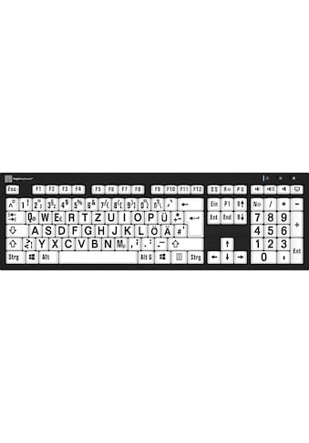 Logickeyboard Slimline-Tastatur »XL-Print Black on W...