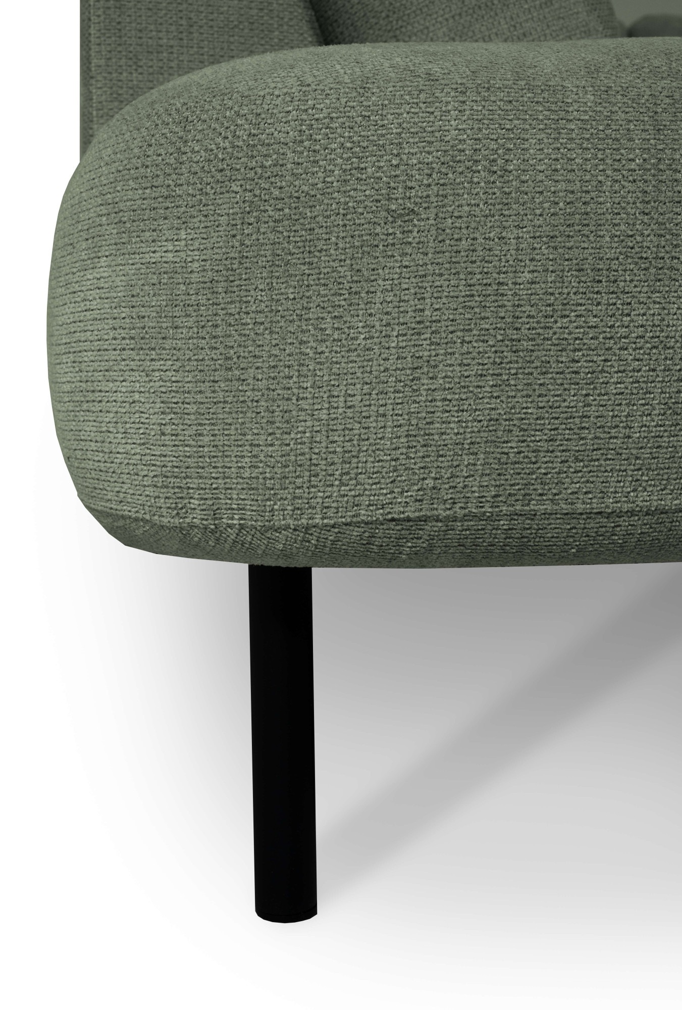 Places of Style Wohnlandschaft »Cesola«, in weichem Chenille-Stoff, Breite 327 cm, mit schwarzen Metallfüßen