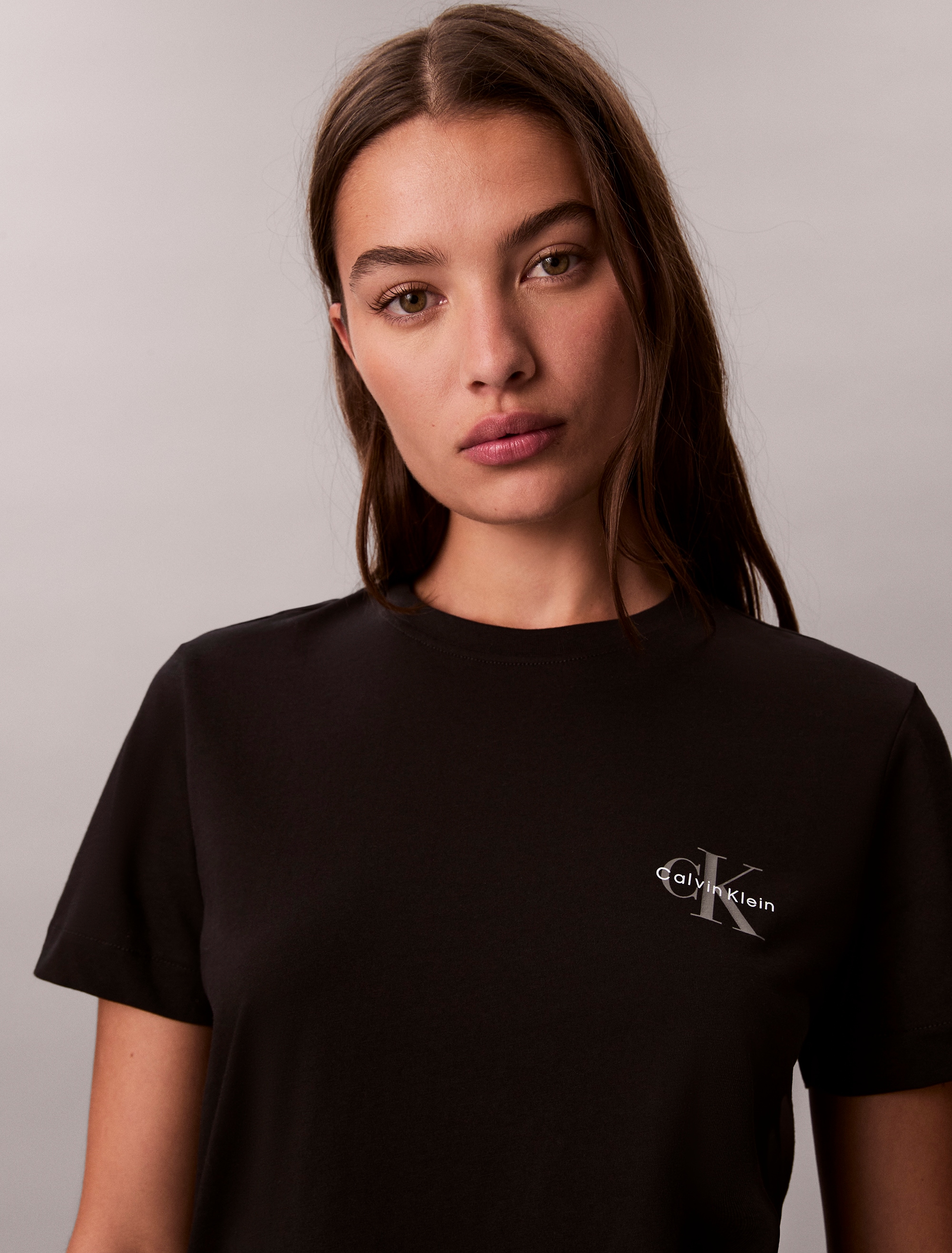 Calvin Klein Jeans T-Shirt »MONOLOGO CN 2 PACK TEE« Packung, 2er-Pack, 2 Stk. , Logoschriftzug