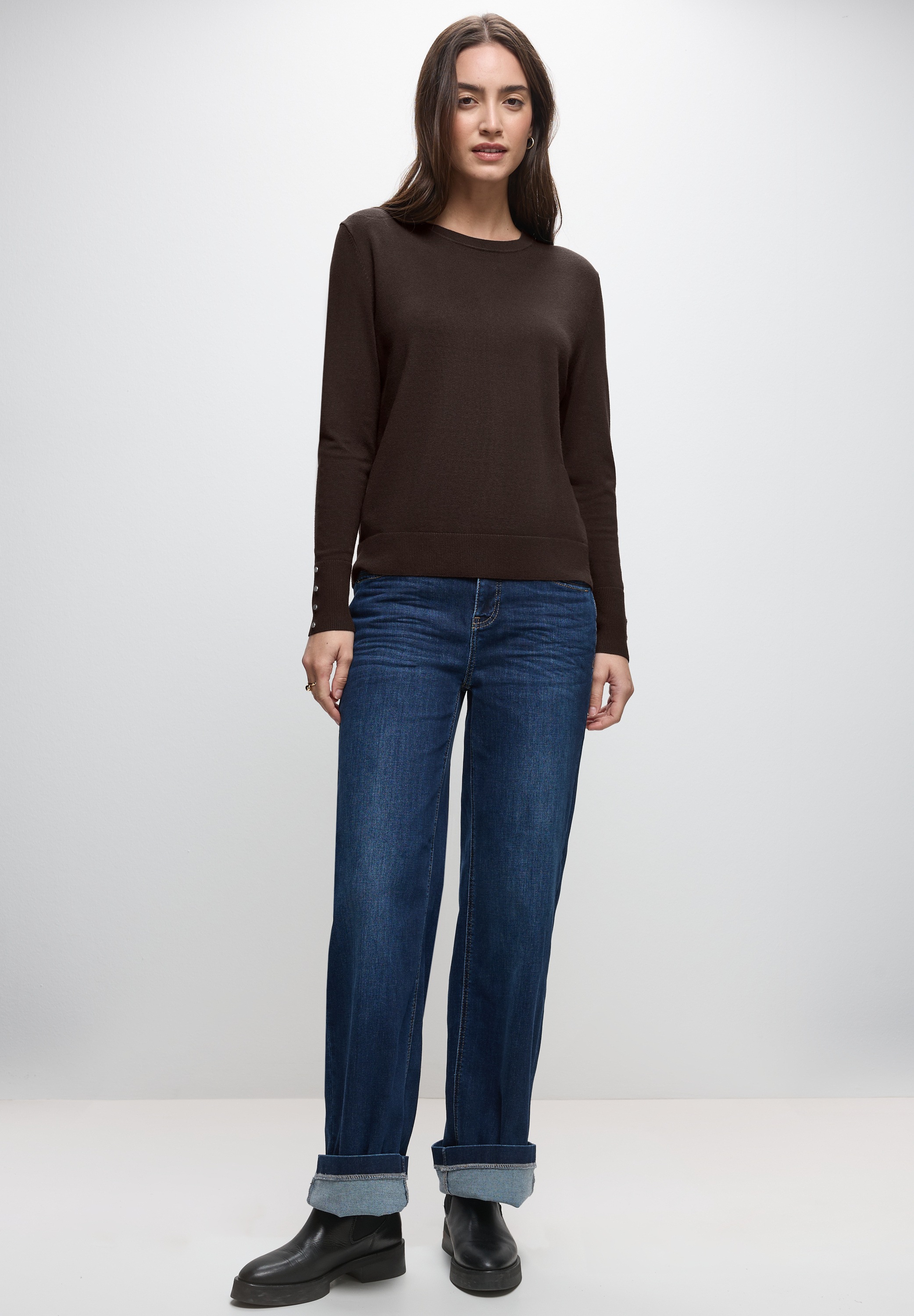 STREET ONE Strickpullover, aus softem Materialmix