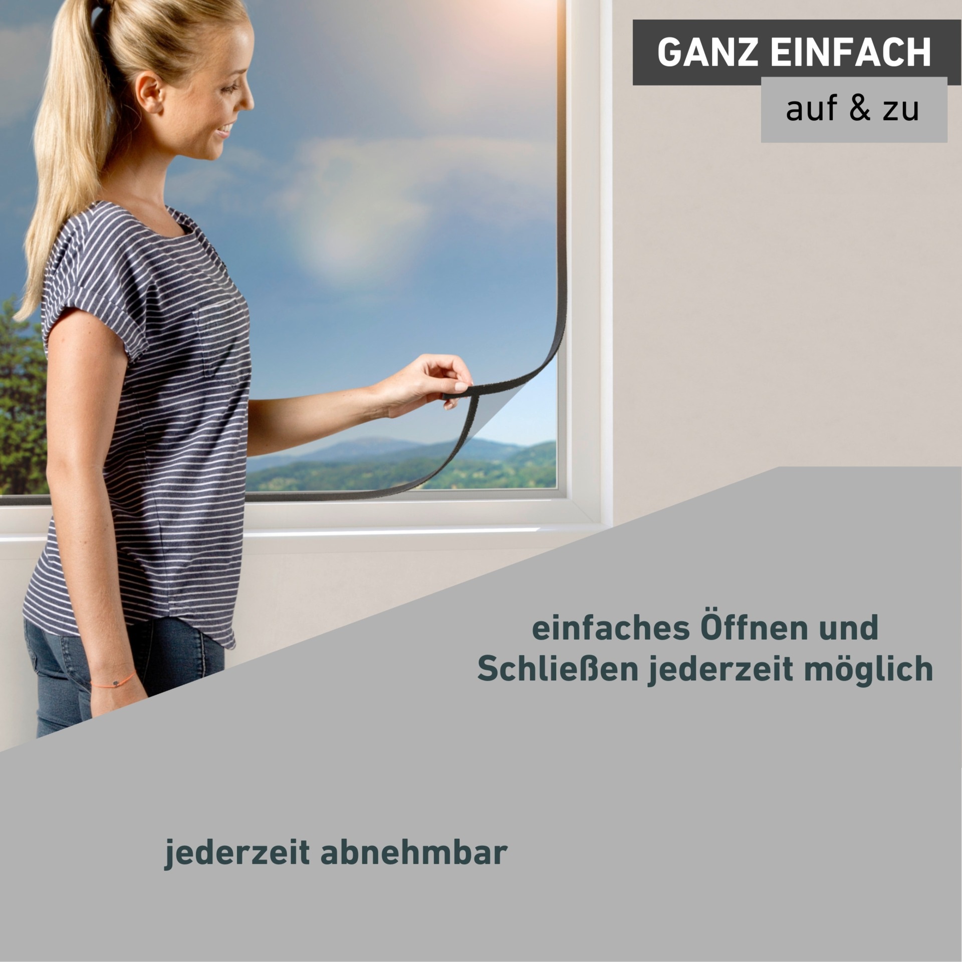 Windhager »Open-Up, flexibler Insektenschutz für Fenster, ohne Bohren« 1 Stk. tlg. Insektenschutzgitter 130 x 150 cm, erhältlich in anthrazit oder weiß