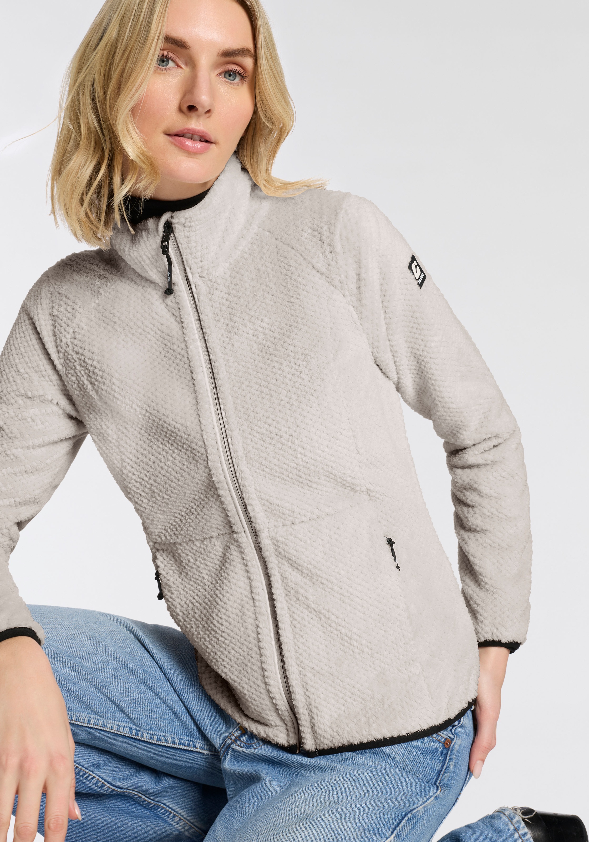 Thumbnail - Killtec Fleecejacke "KOW 6 WMN KNTFLC JCKT" Übergangsjacke, windabweisend, mit Stehkragen