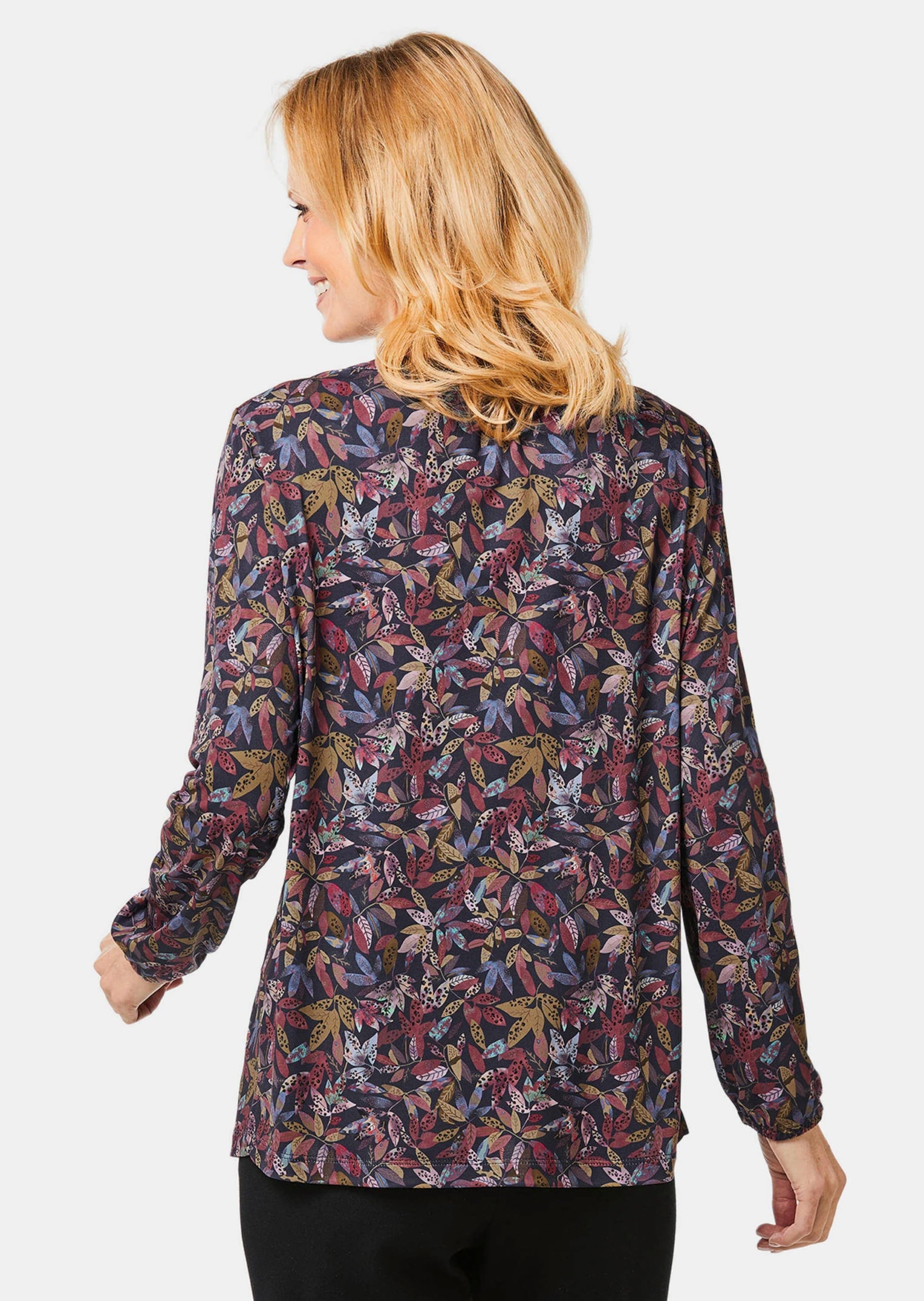 GOLDNER Kurzarmbluse »Jerseybluse Blusenshirt in femininer Form«