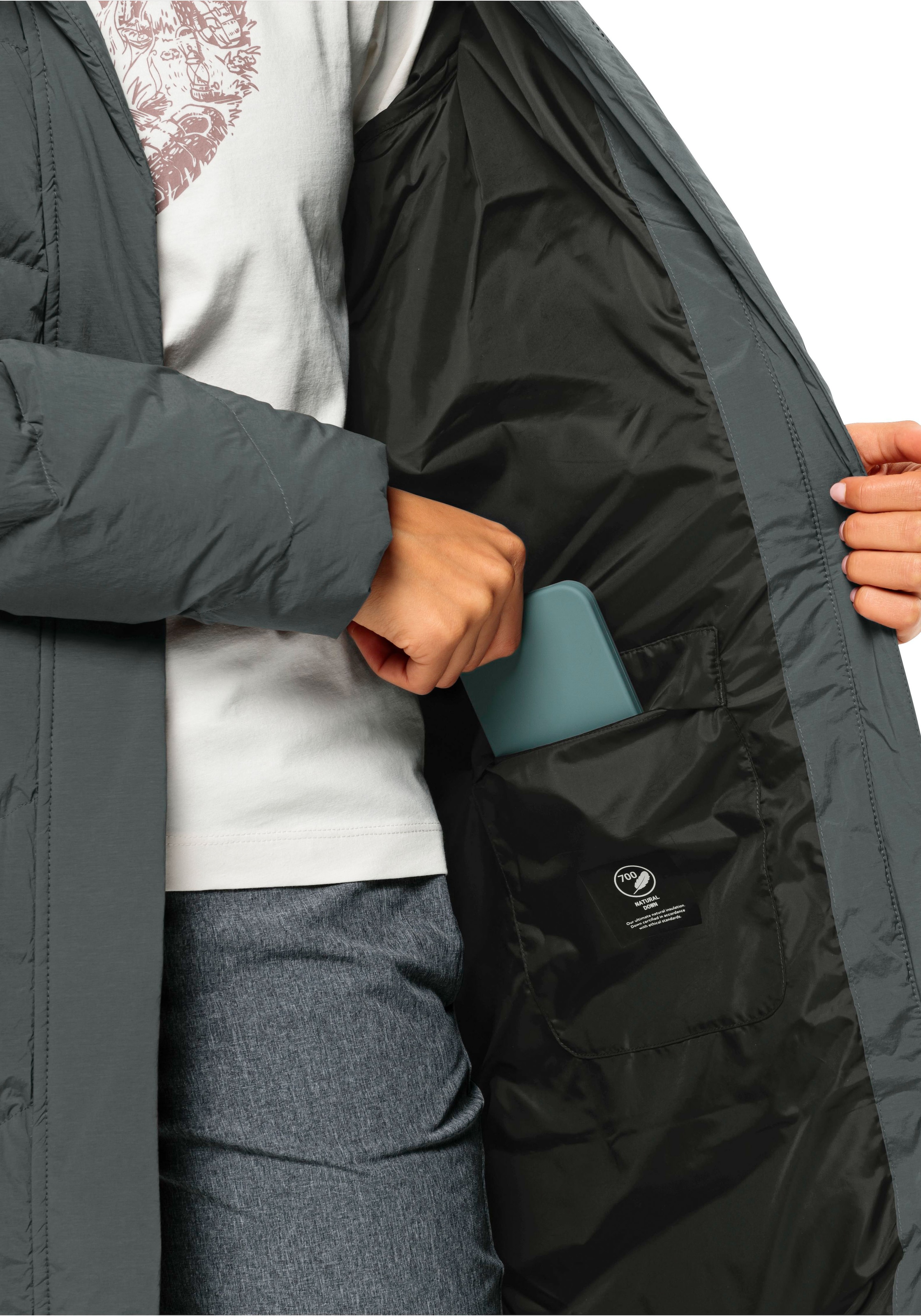 Jack Wolfskin Funktionsmantel »MARIENPLATZ COAT W«, mit Kapuze