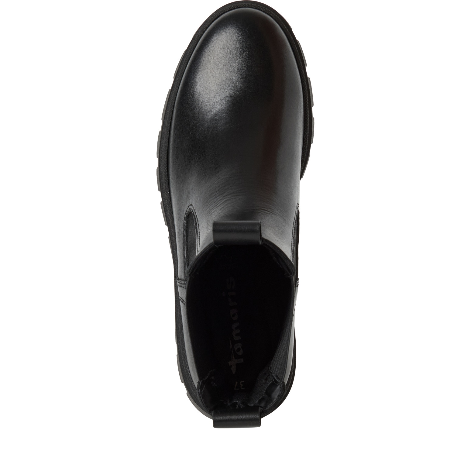 Tamaris Chelseaboots, Plateau, Stiefelette, Schlupfschuh mit T-Logoprägung