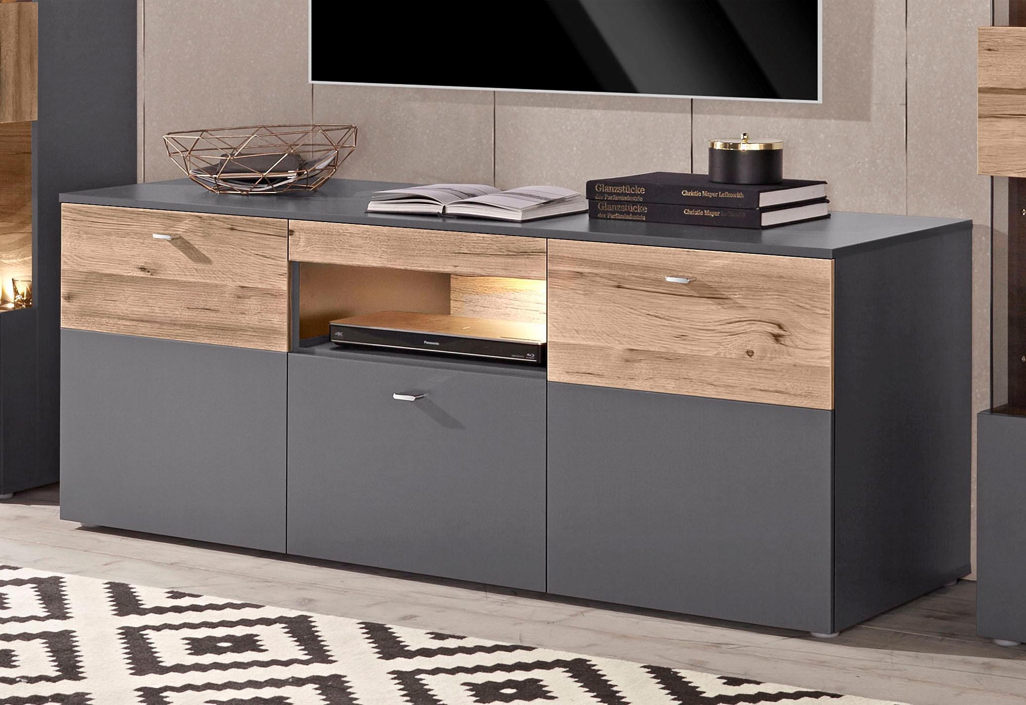 FORTE "Como" TV-Board, LED Beleuchtung, Soft Close, Stauraum, 149,8/59,3/52 günstig online kaufen