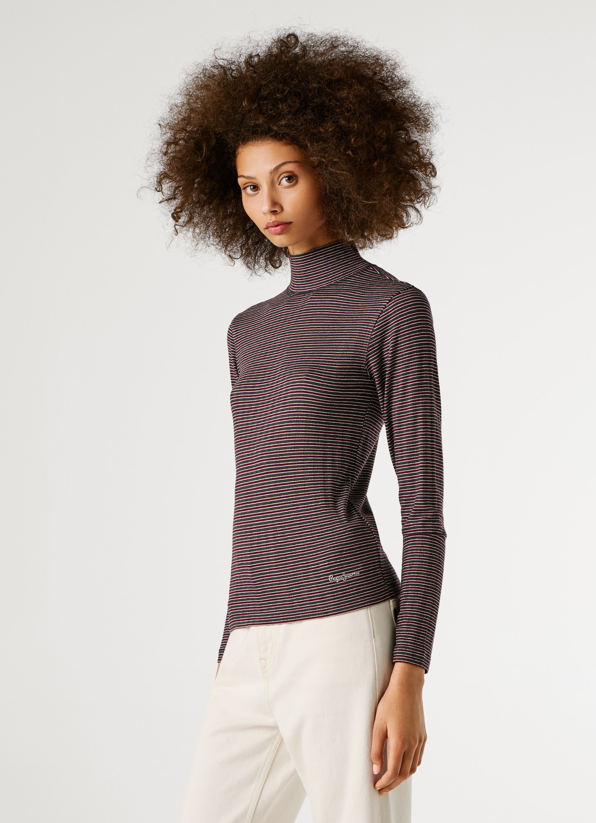 Thumbnail - Pepe Jeans Langarmshirt "BINTY" mit Stehkragen