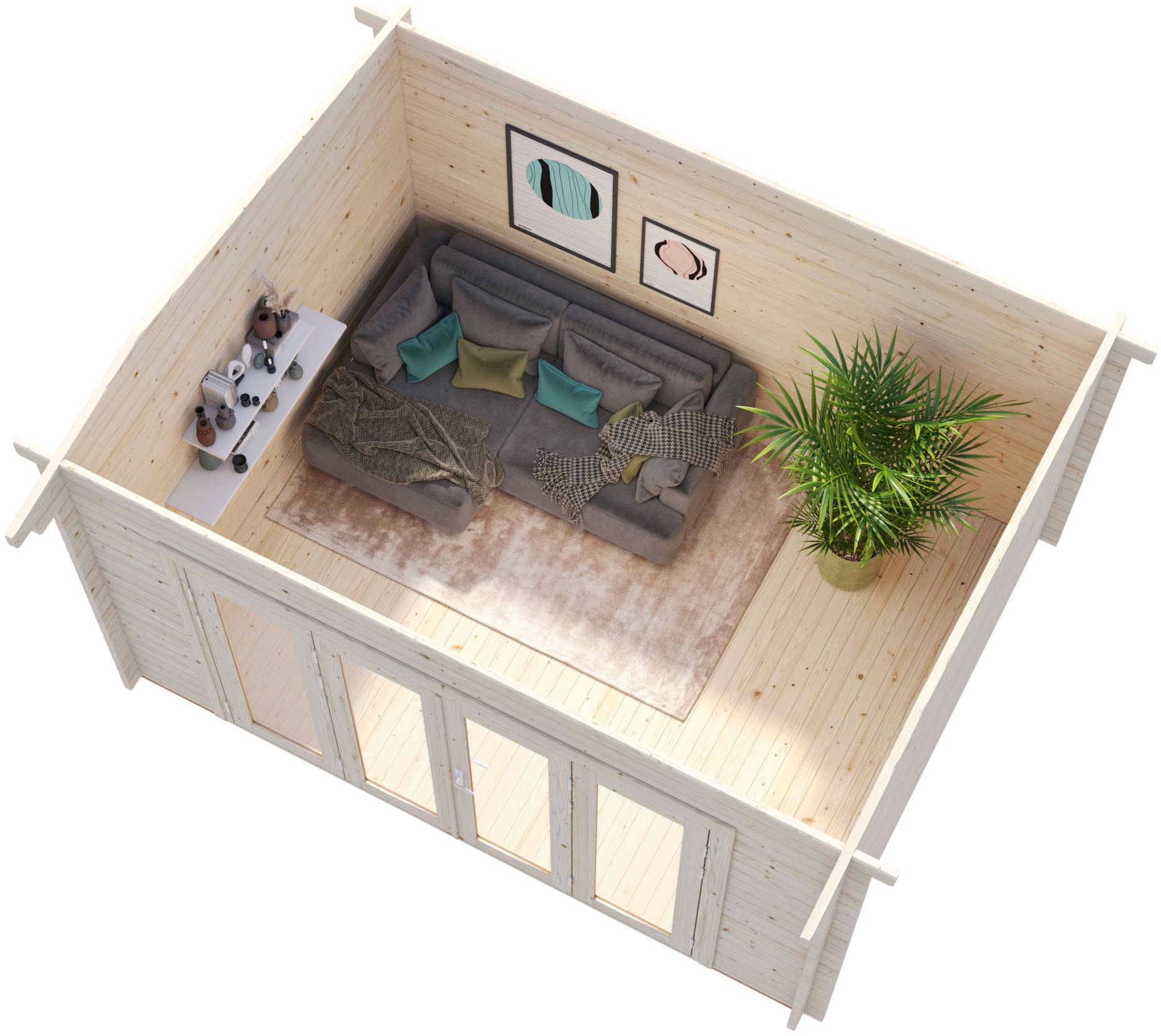 Palmako Gartenhaus »Ines Bitfold« verschiedene Farben