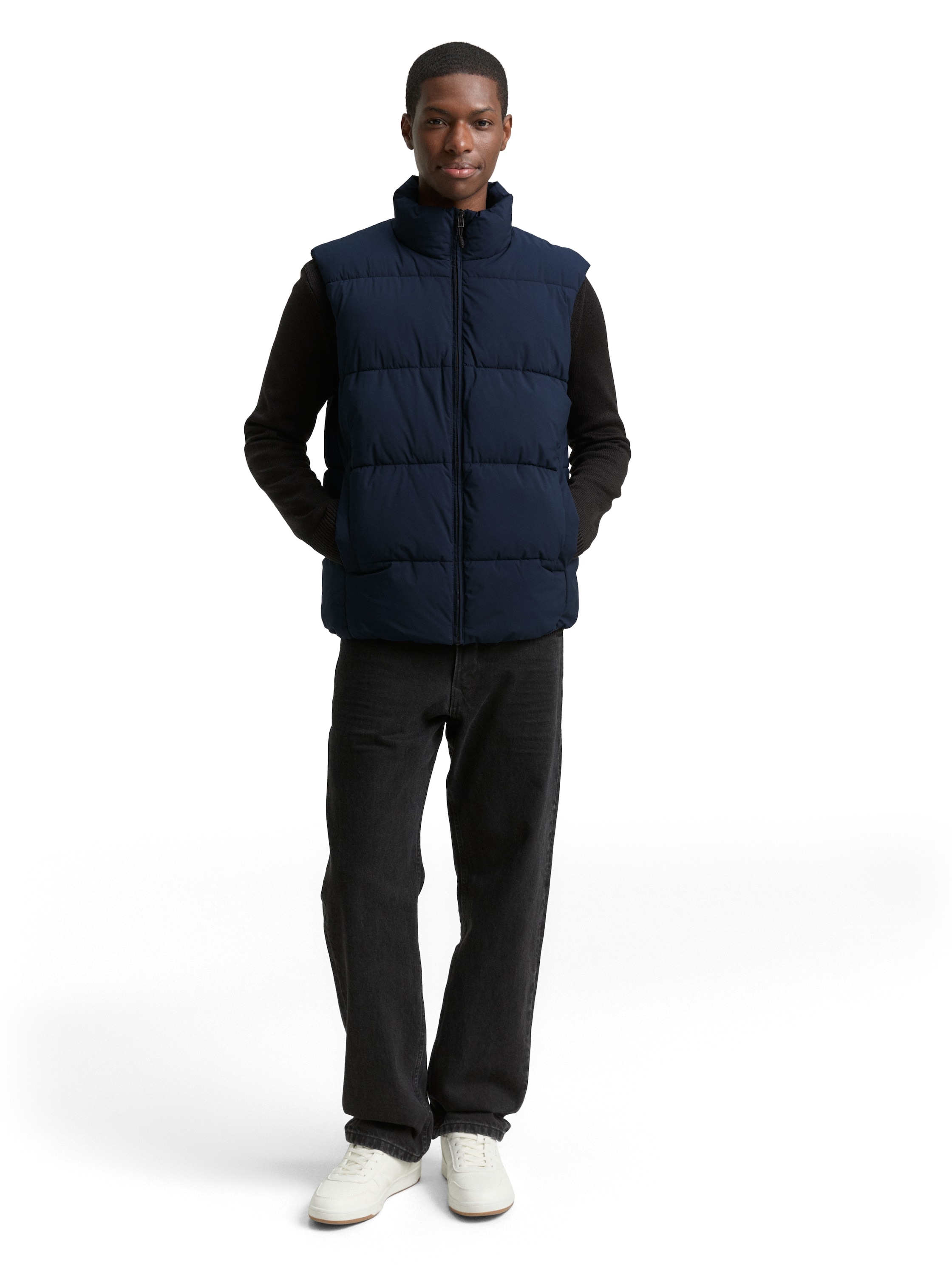 TOM TAILOR Denim Steppjacke, mit Taschen