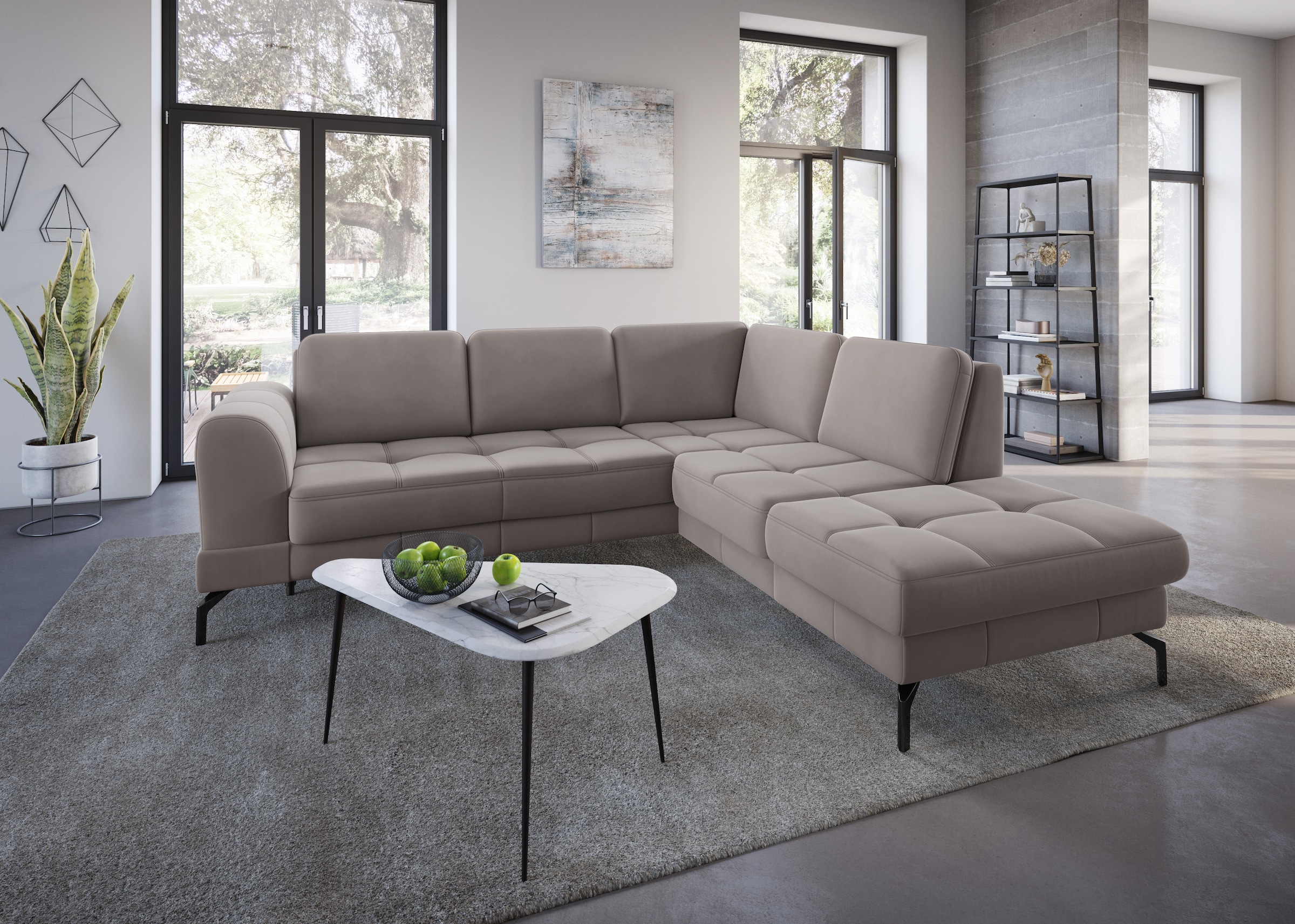 sit&more Ecksofa "Bendigo L-Form", inklusive Sitztiefenverstellung, Bodenfr günstig online kaufen