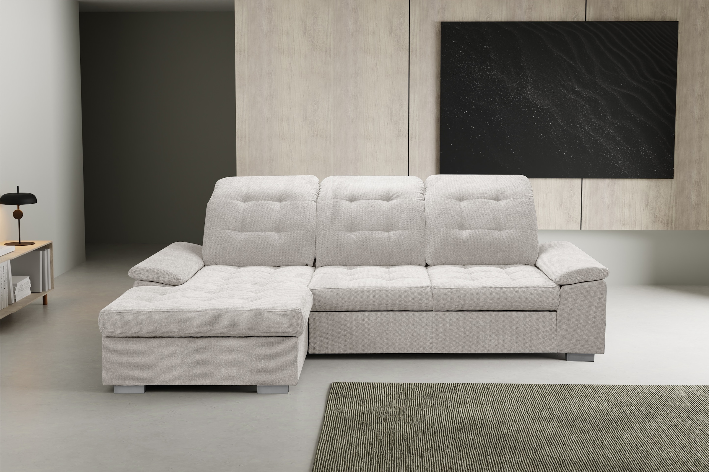 WERK2 Ecksofa "Carmen, mit Bettfunktion & Bettkasten, optional Sitztiefenve günstig online kaufen