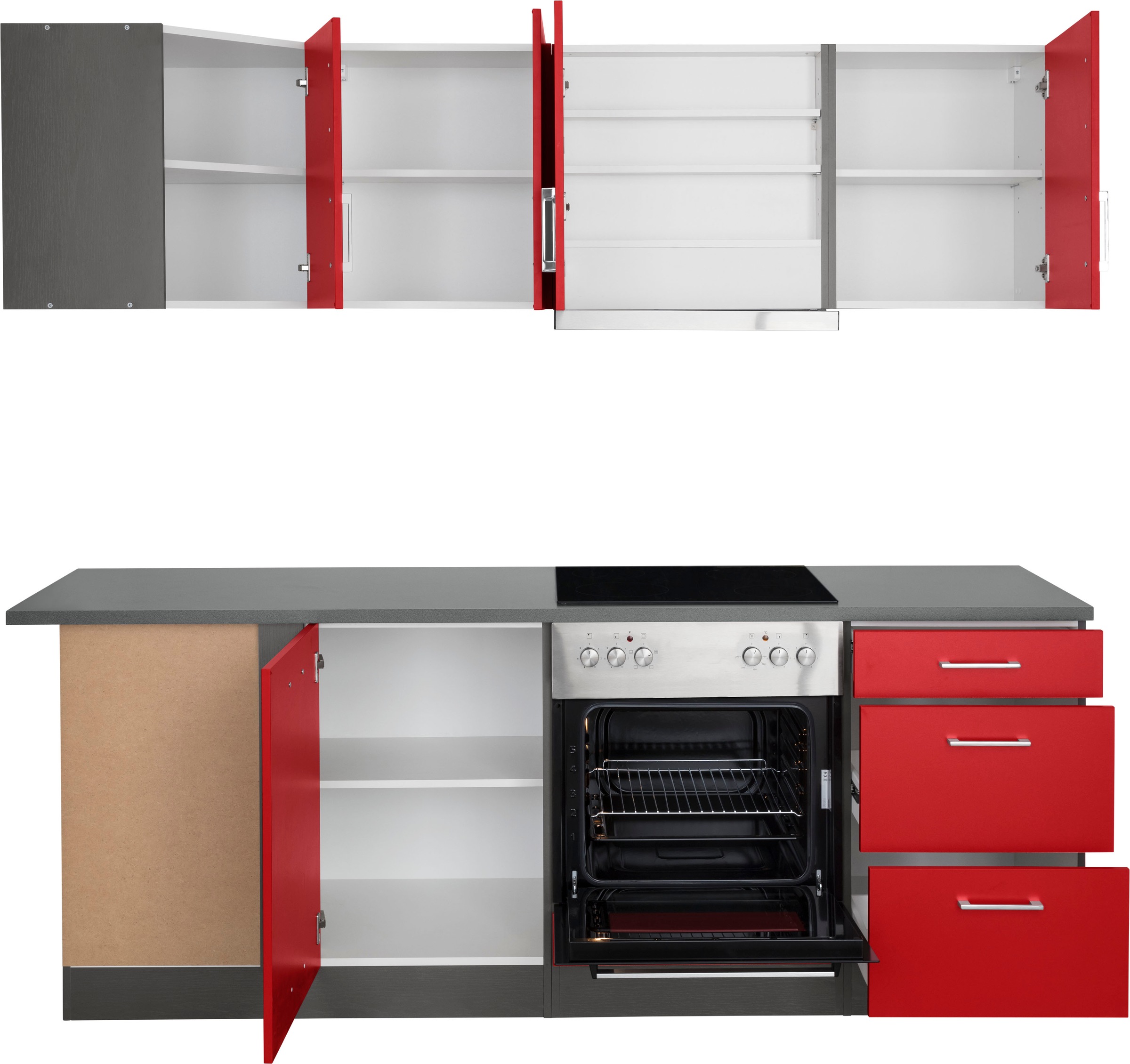 Thumbnail - KOCHSTATION Küchenzeile "KS-Paris – Küchen mit einzigartigen Fotomotiven auf den Fronten" Stellbreite 220/220 cm, wahlwe...