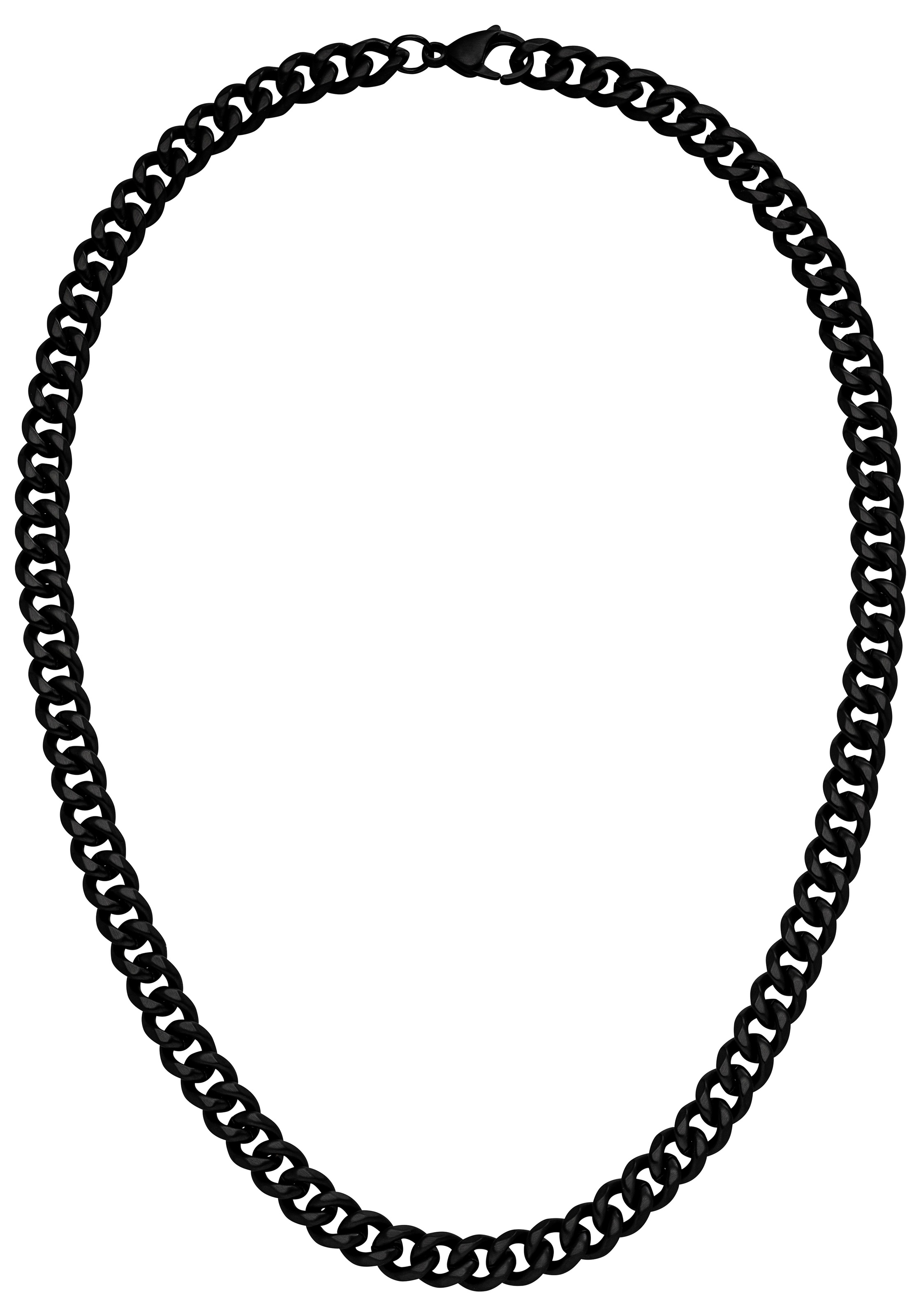 JOBO Kette ohne Anhänger »Herrenkette 9,2 mm« Edelstahl schwarz beschichtet 55 cm