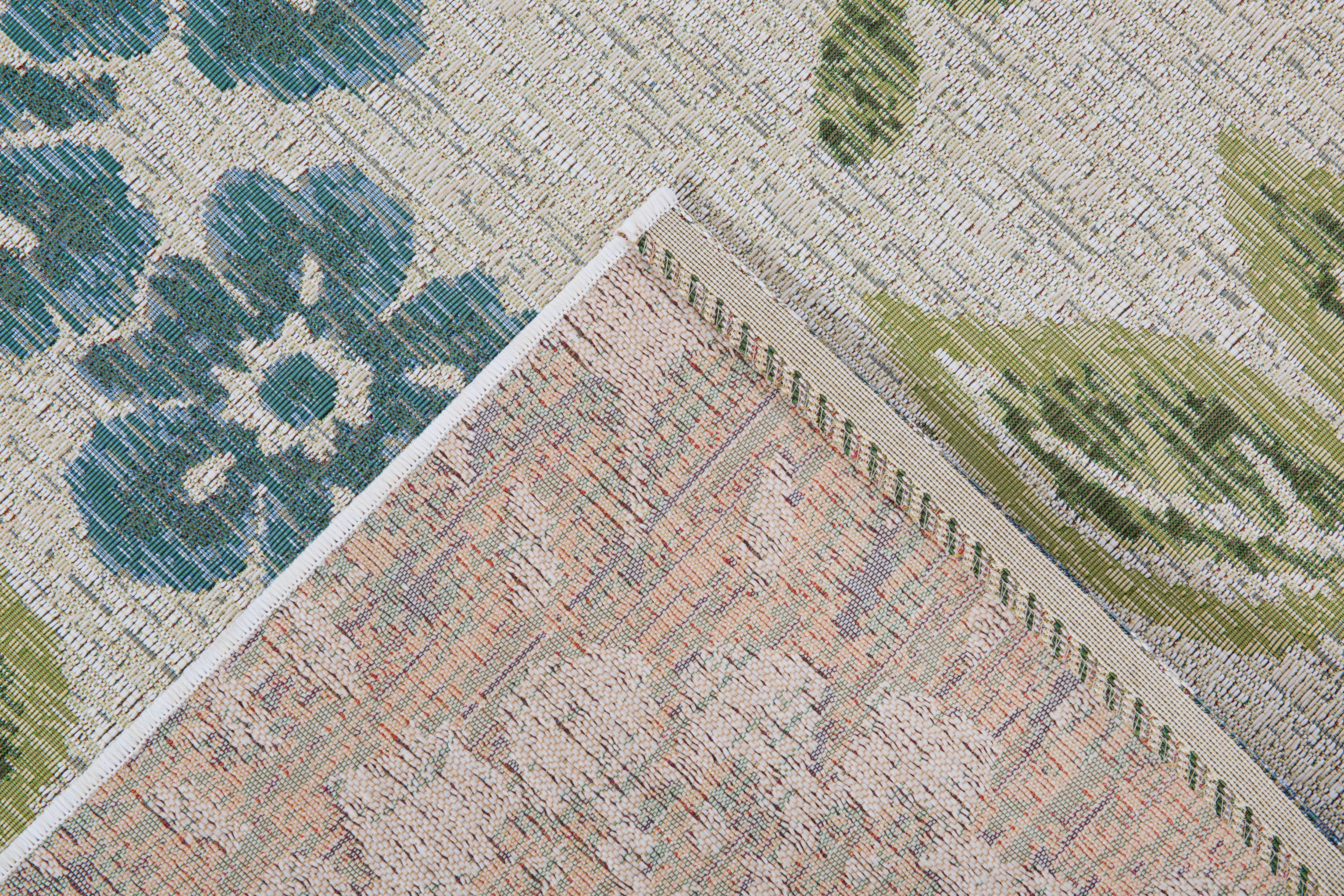 Thumbnail - LUXOR living Teppich "Lost Garden, Made in Belgium", rechteckig, 5 mm Höhe, Flachgewebe, Blumen Motiv, In- und Outdoor g...