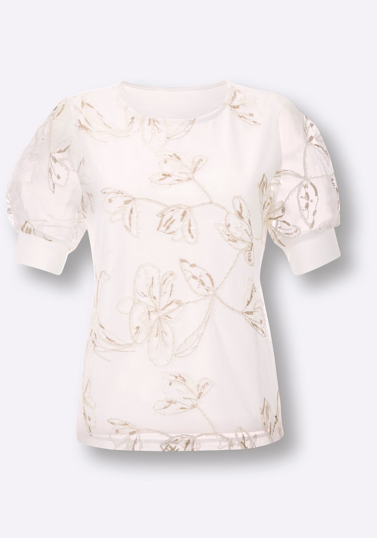 CREATION L PREMIUM Rundhalsshirt »Mesh-Shirt« 1 tlg.