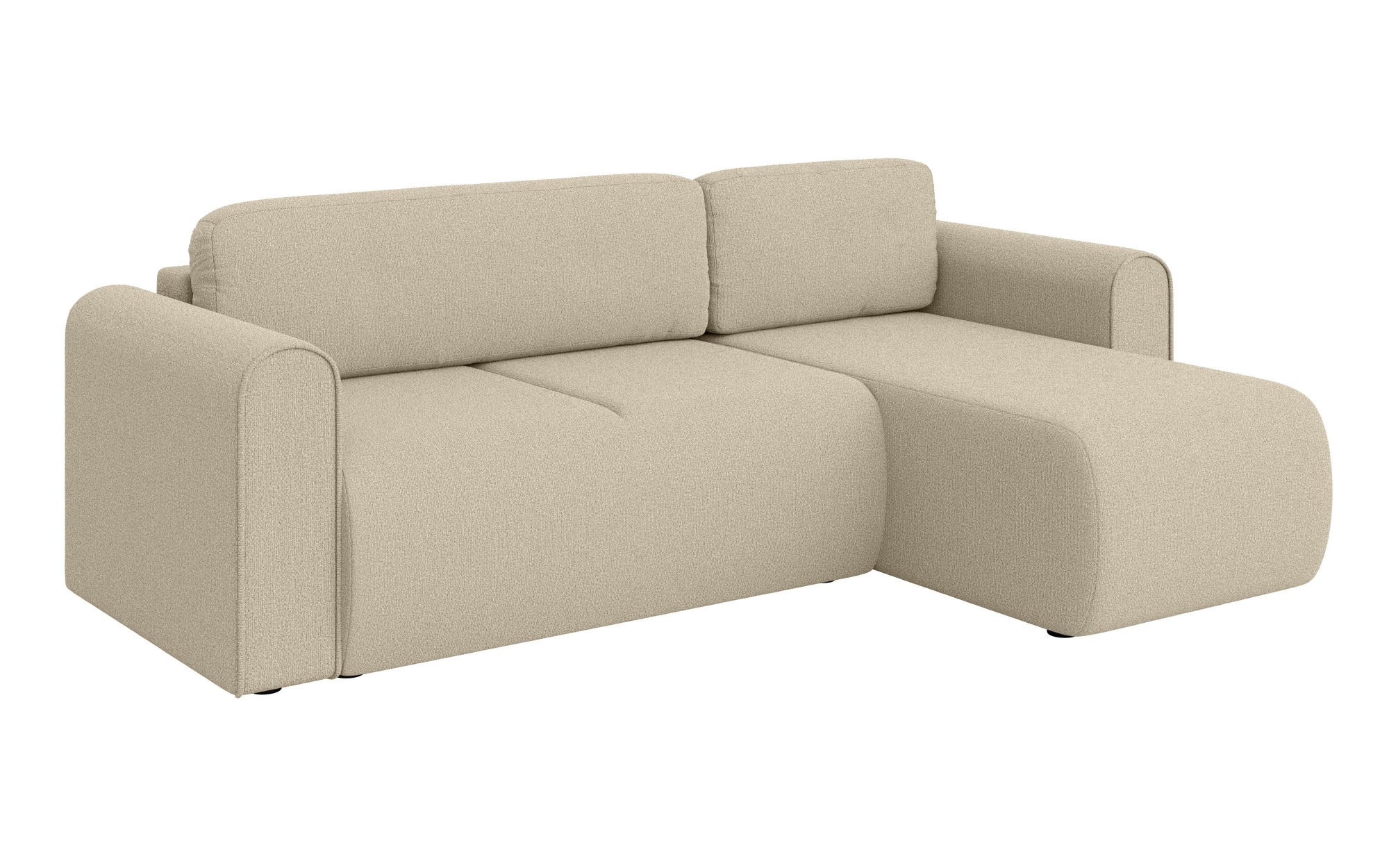 INOSIGN Ecksofa »Zacharia wahlweise Schlafsofa mit Bettkasten, B/T/H 250/166/86 cm«, L-Form mit Wellenunterfederung, Recamiere beidseitig montierbar