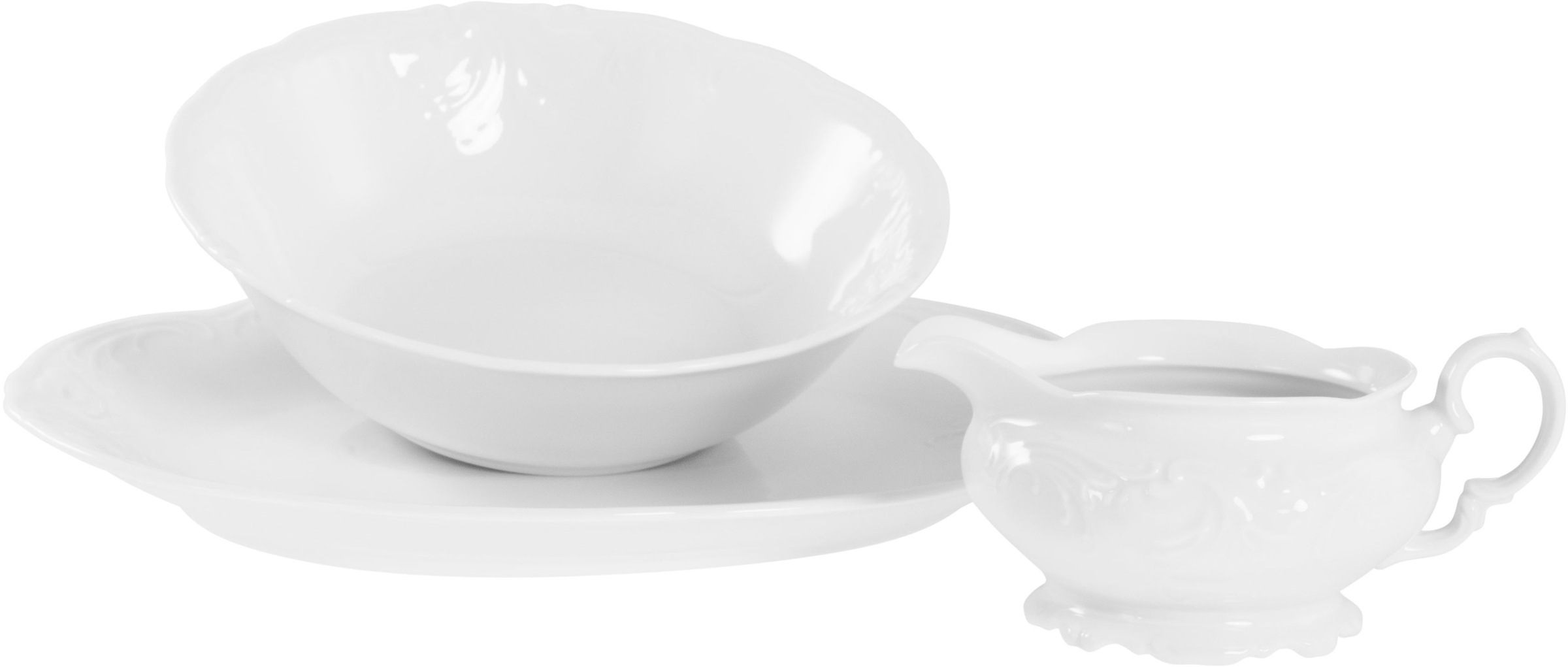 CreaTable Servier-Set »Frederike, Servierset 3-tlg.« Edles Servierset, Formschön elegant