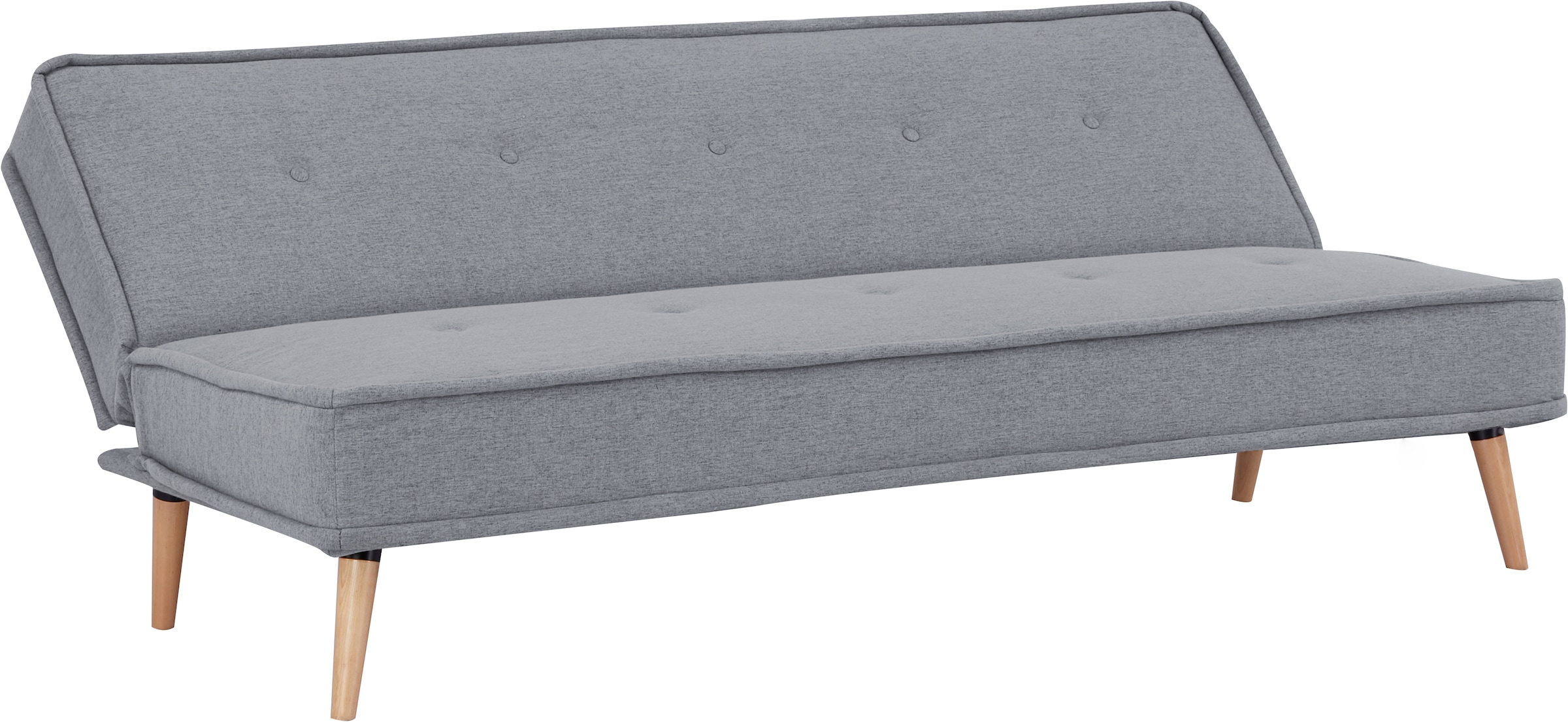 INOSIGN Schlafsofa »ARBON,183cm, klappbarer 3-Sitzer mit verstellbarer Rückenlehne und«, Bettfunktion, Webstoff und Kunstleder