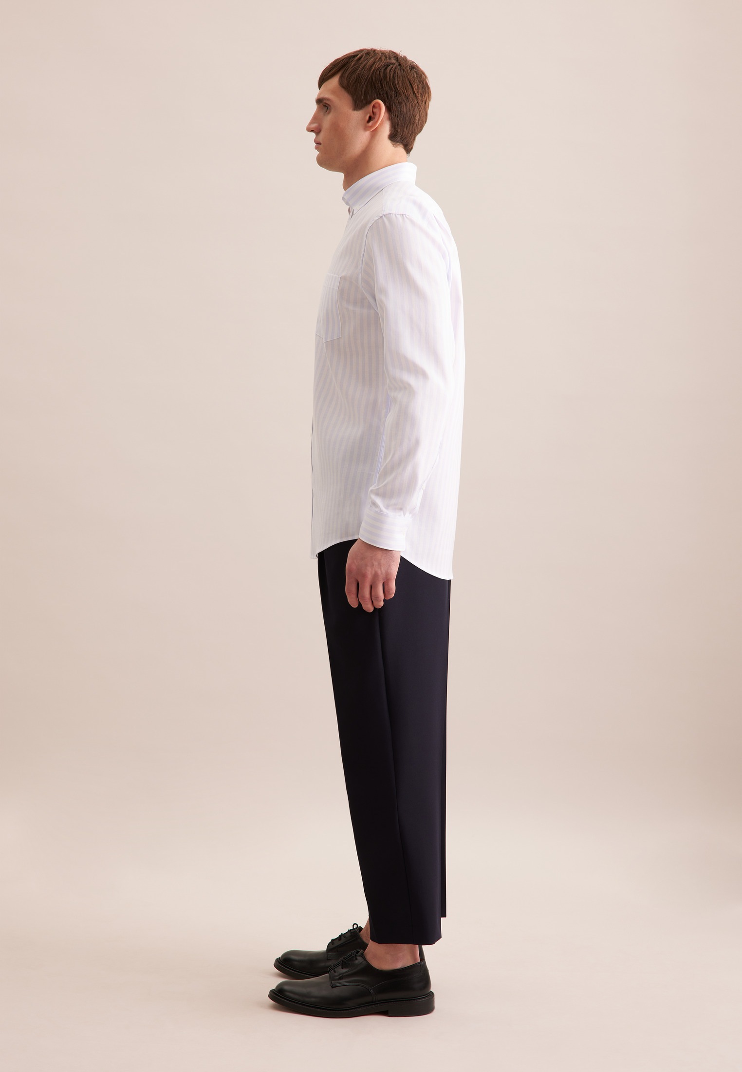 seidensticker Businesshemd »Regular«, Regular Langarm Button-Down-Kragen Streifen