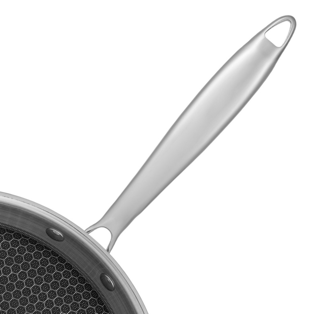 RESTO Kitchenware Bratpfanne »Achird Pfanne aus Tri-Ply (Edelstahl + Aluminium + Edelstahl) ofenfest«, Edelstahl 18/10, (1 tlg.), Die 3-schichtige Basis ermöglicht eine Energieeinsparung von 25%