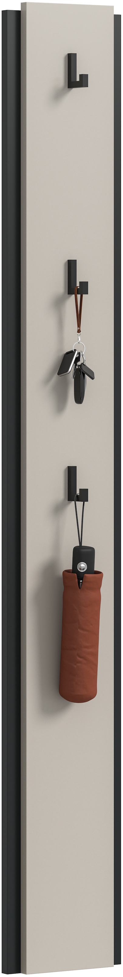 Home affaire Hakenleiste "RAK, Höhe 150 cm, inklusve 3 Garderobenhaken" Flu günstig online kaufen